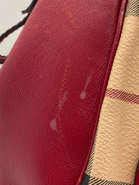 Burberry Haymarket Red Panel Blaze Tote Bag-handbag-Burberry-The Closet Egypt