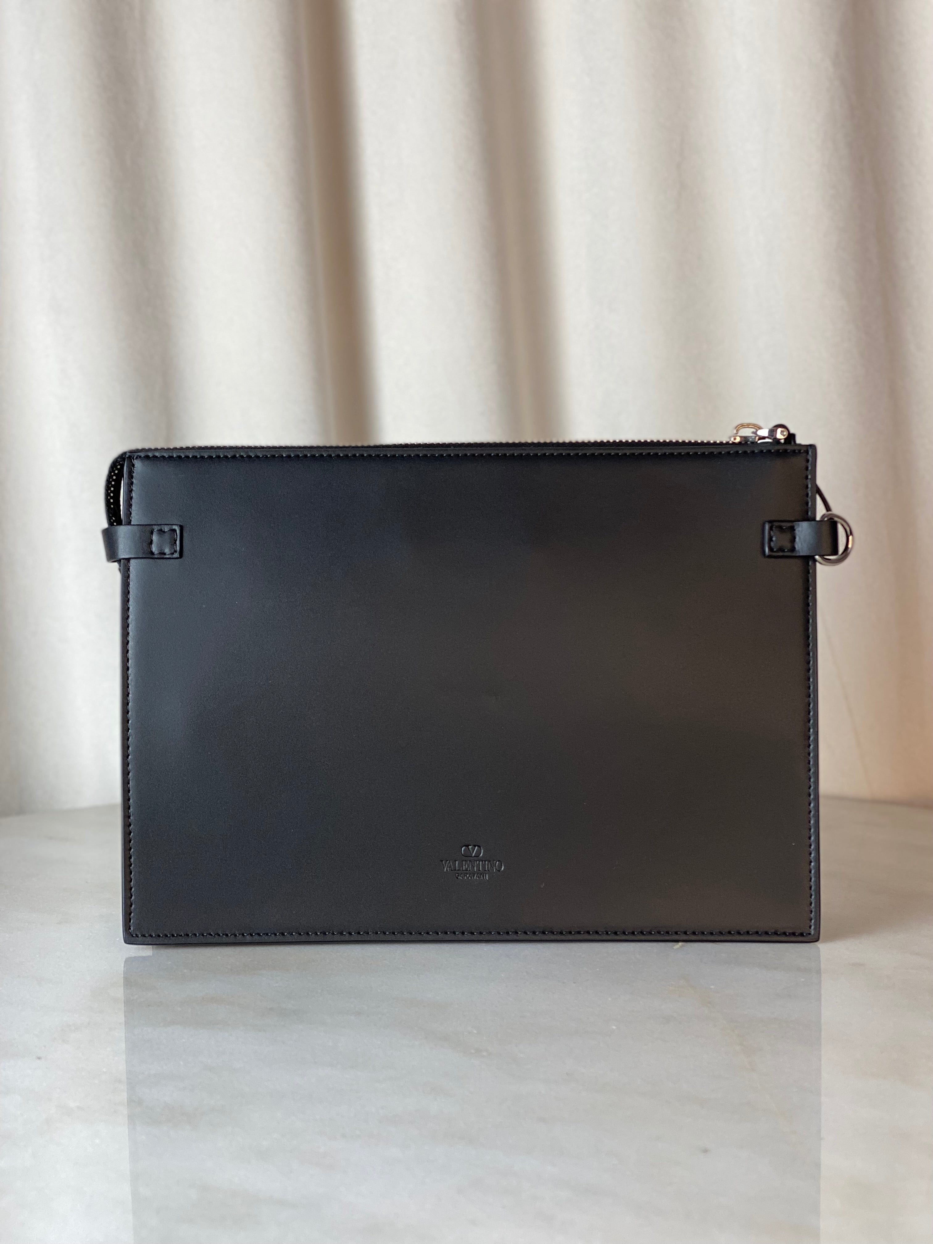 Valentino Black VLTN Clutch