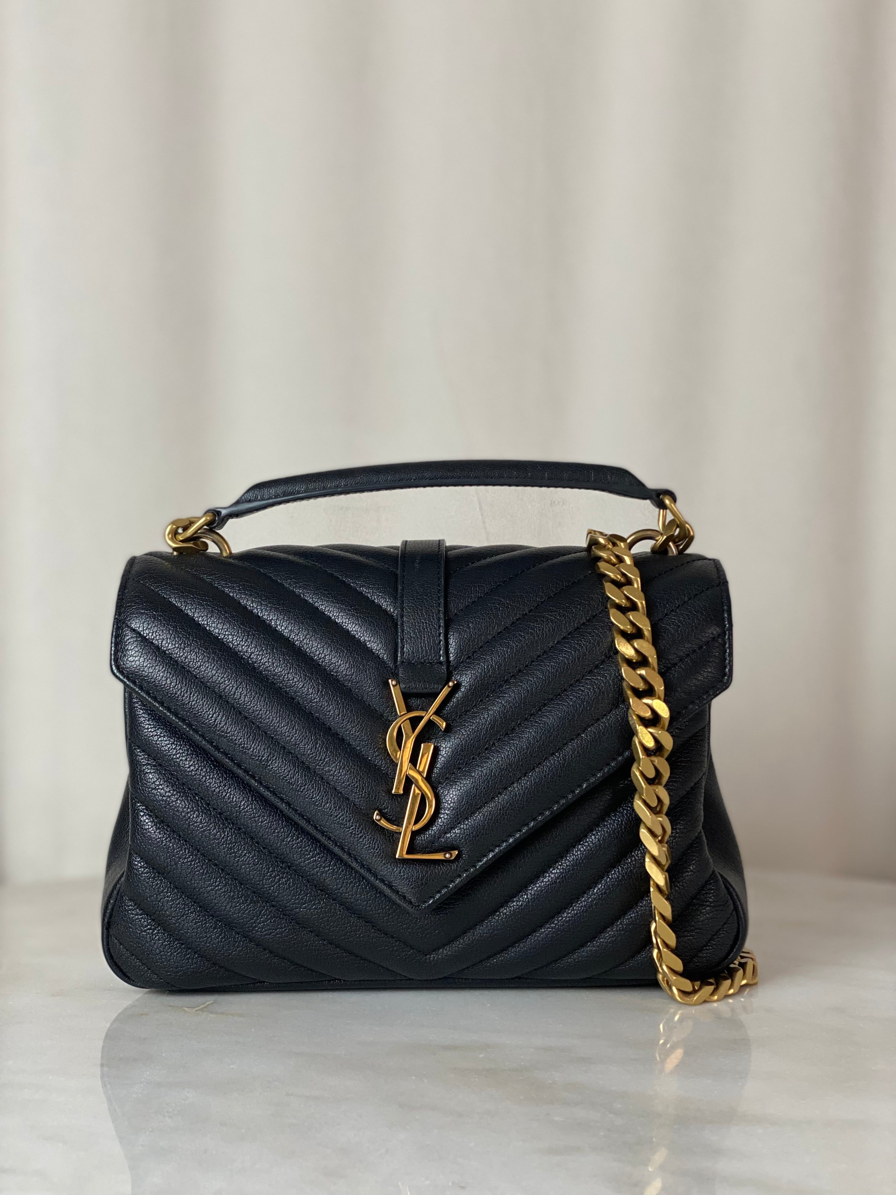 YSL Black College Bag