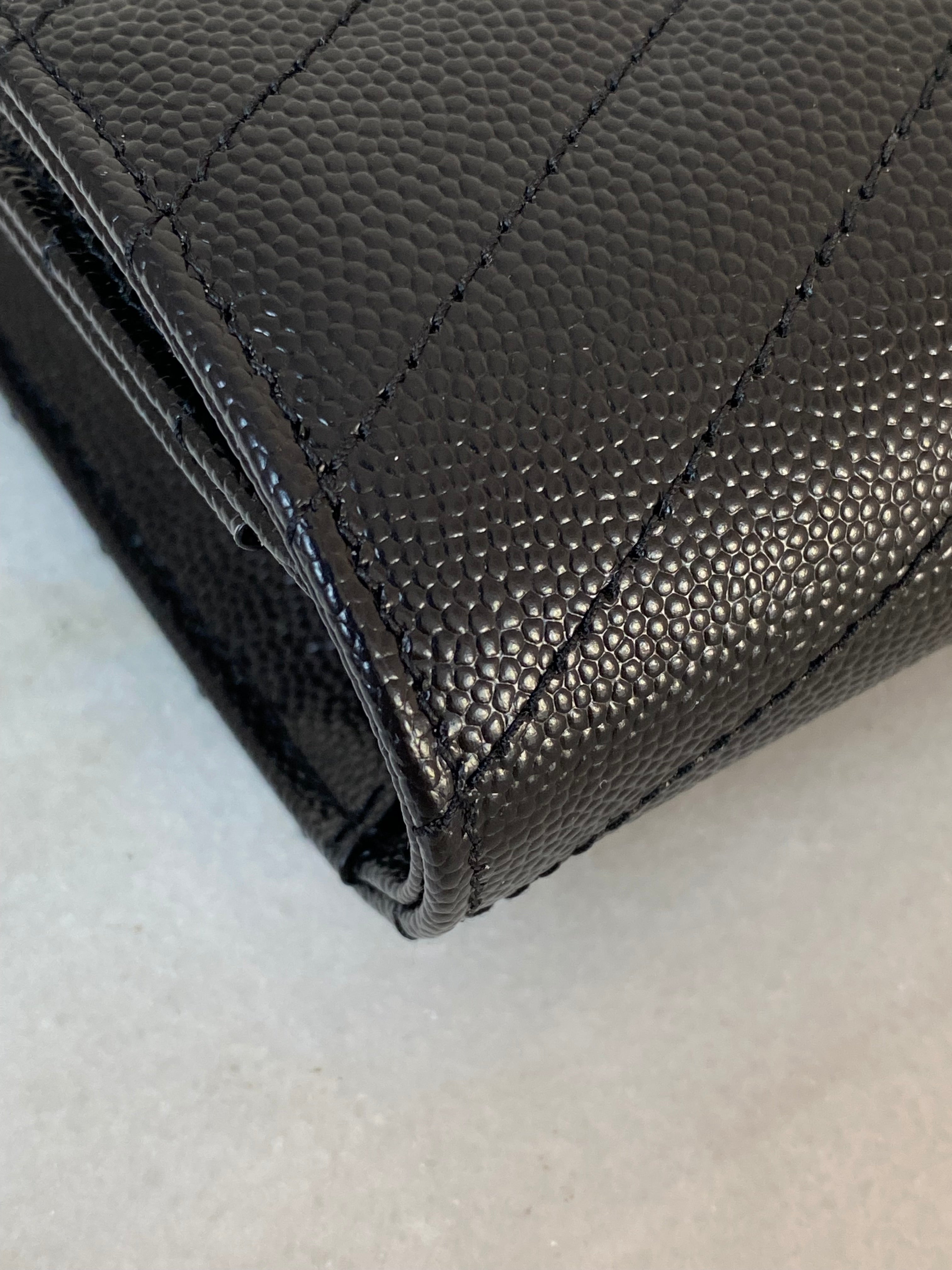 YSL Black Cassandre Flap Clutch-Clutch-YSL-The Closet Egypt