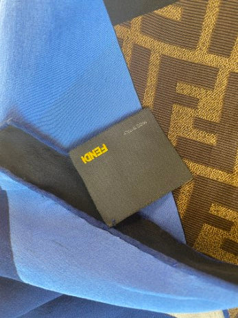 Fendi Tricolor Long Silk Scarf-Scarf-Fendi-The Closet Egypt