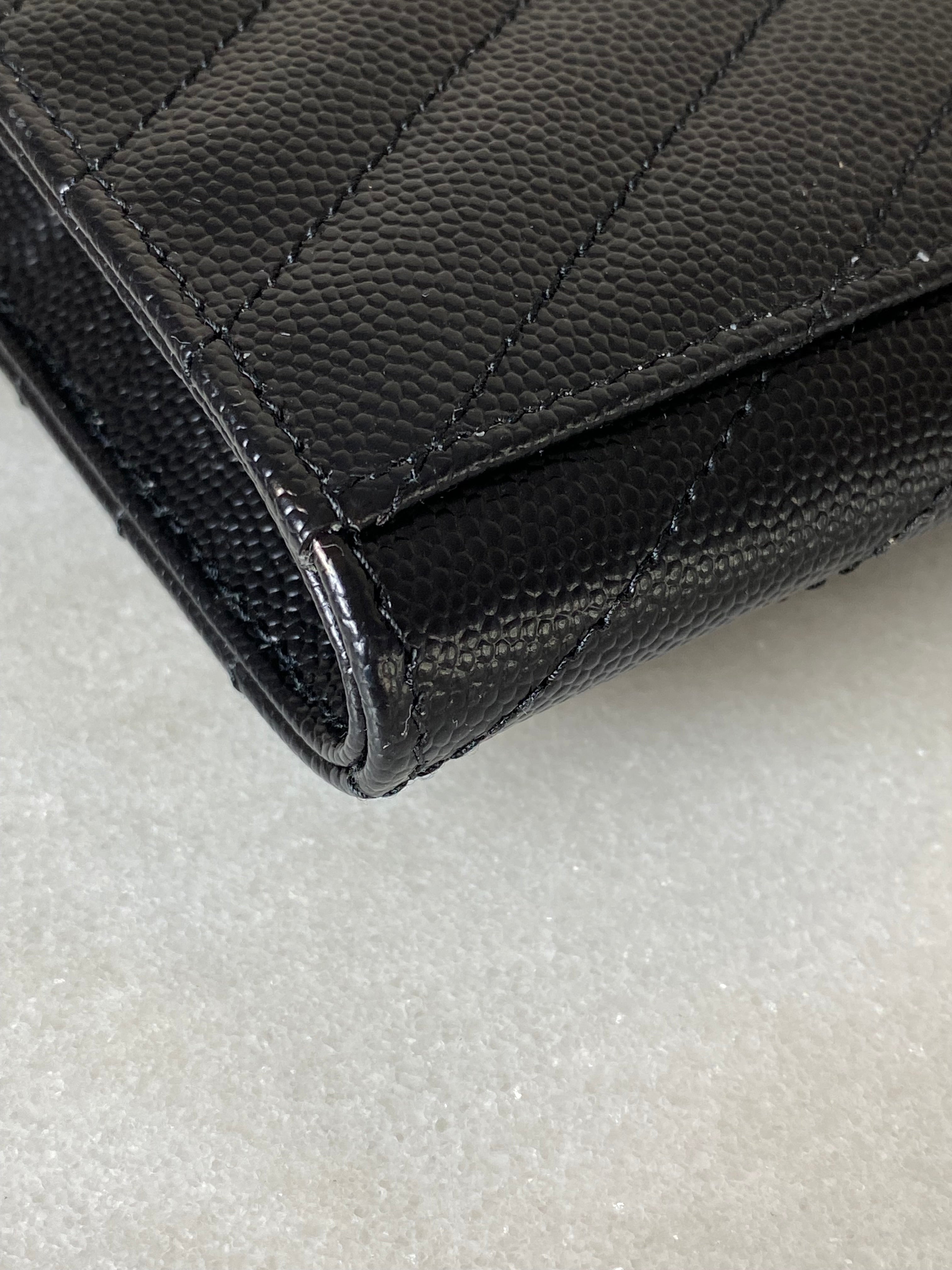 YSL Black Cassandre Flap Clutch-Clutch-YSL-The Closet Egypt