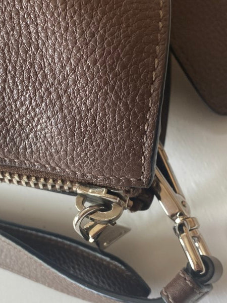 Prada Brown Vitello Daino Shoulder Bag-handbag-Prada-The Closet Egypt