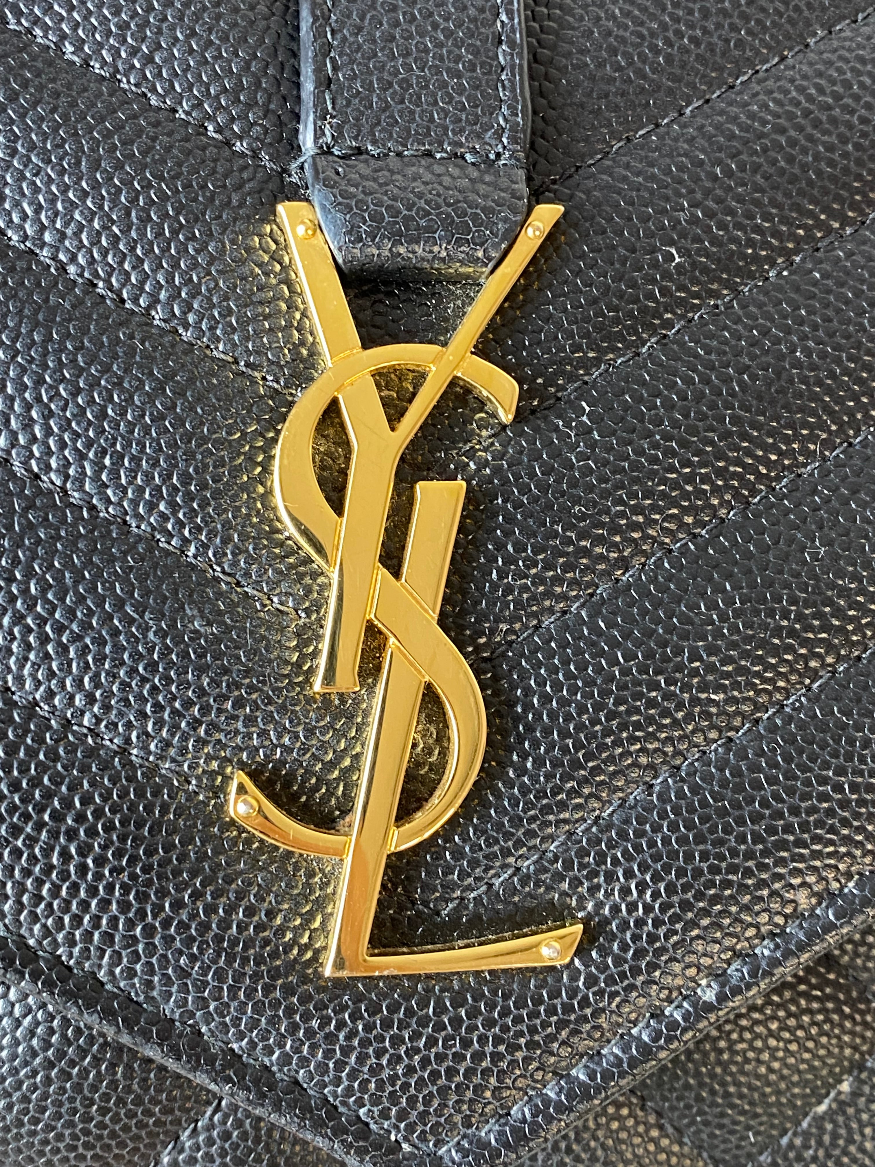 YSL Black Envelope Classic Pouch-Pouch-YSL-The Closet Egypt