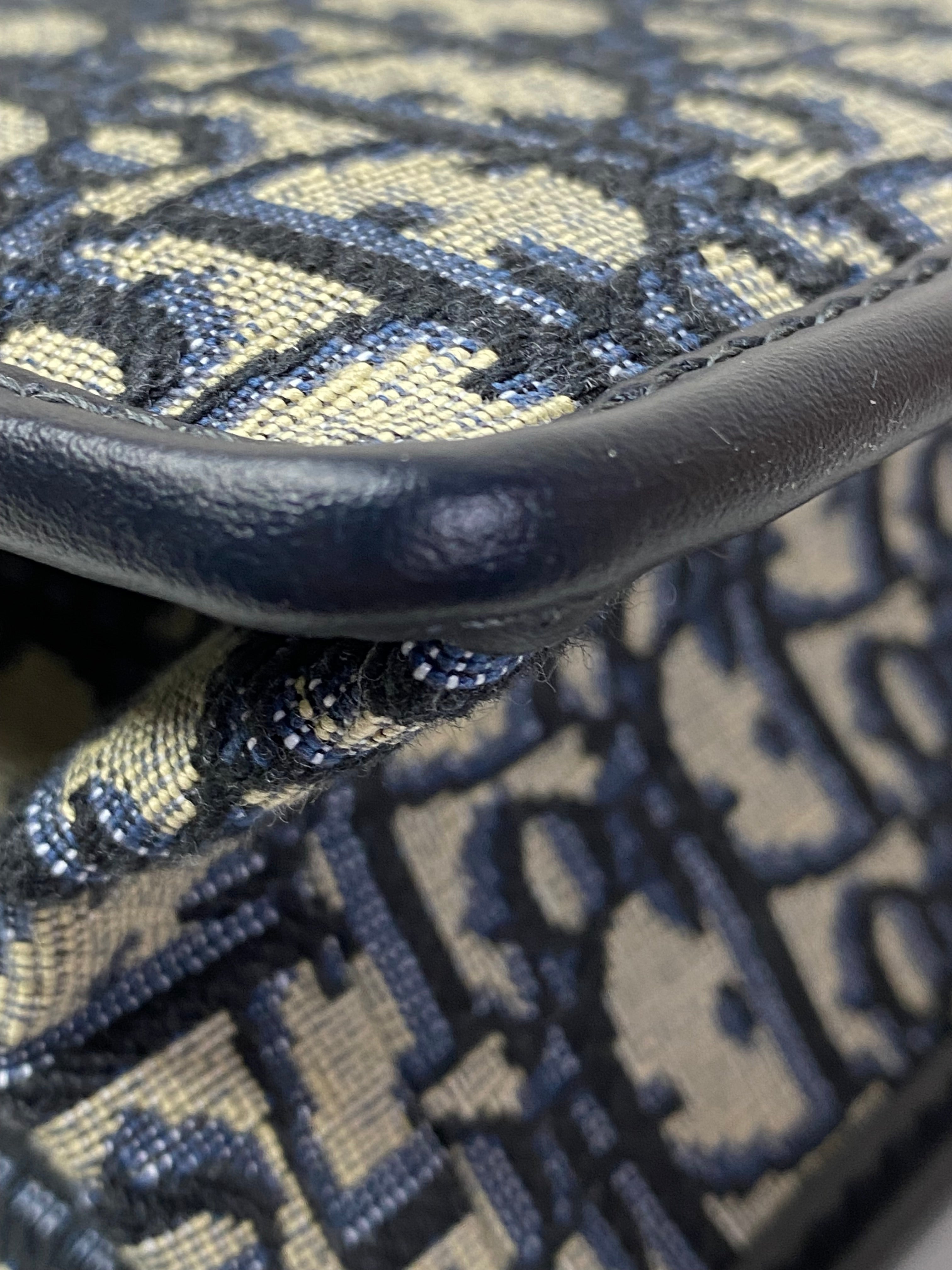 Christian Dior Blue Oblique 30 Montaigne Shoulder Bag