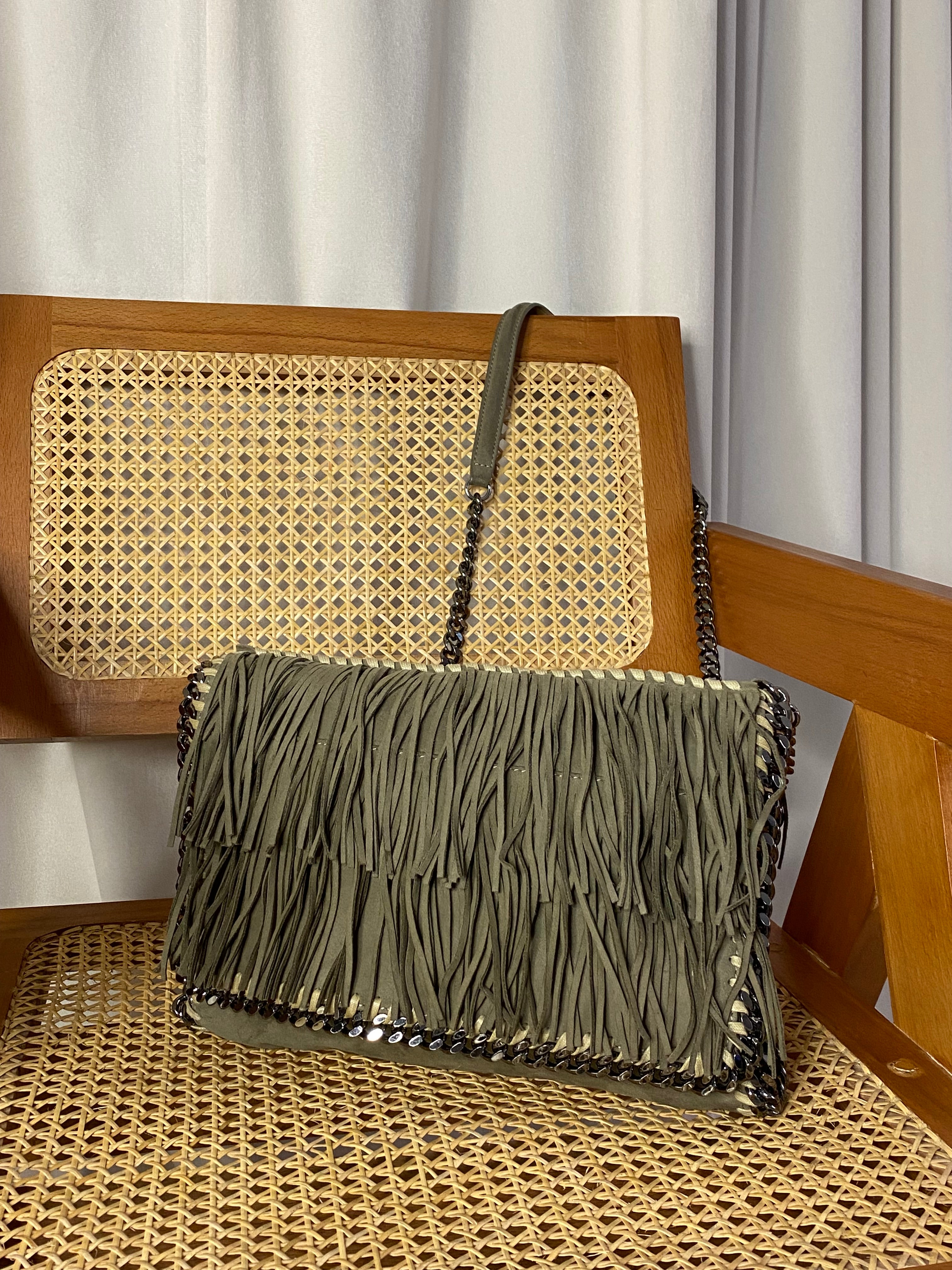 Stella Mccartney Grey Falabella Messenger Bag-handbag-Stella Mccartney-The Closet Egypt