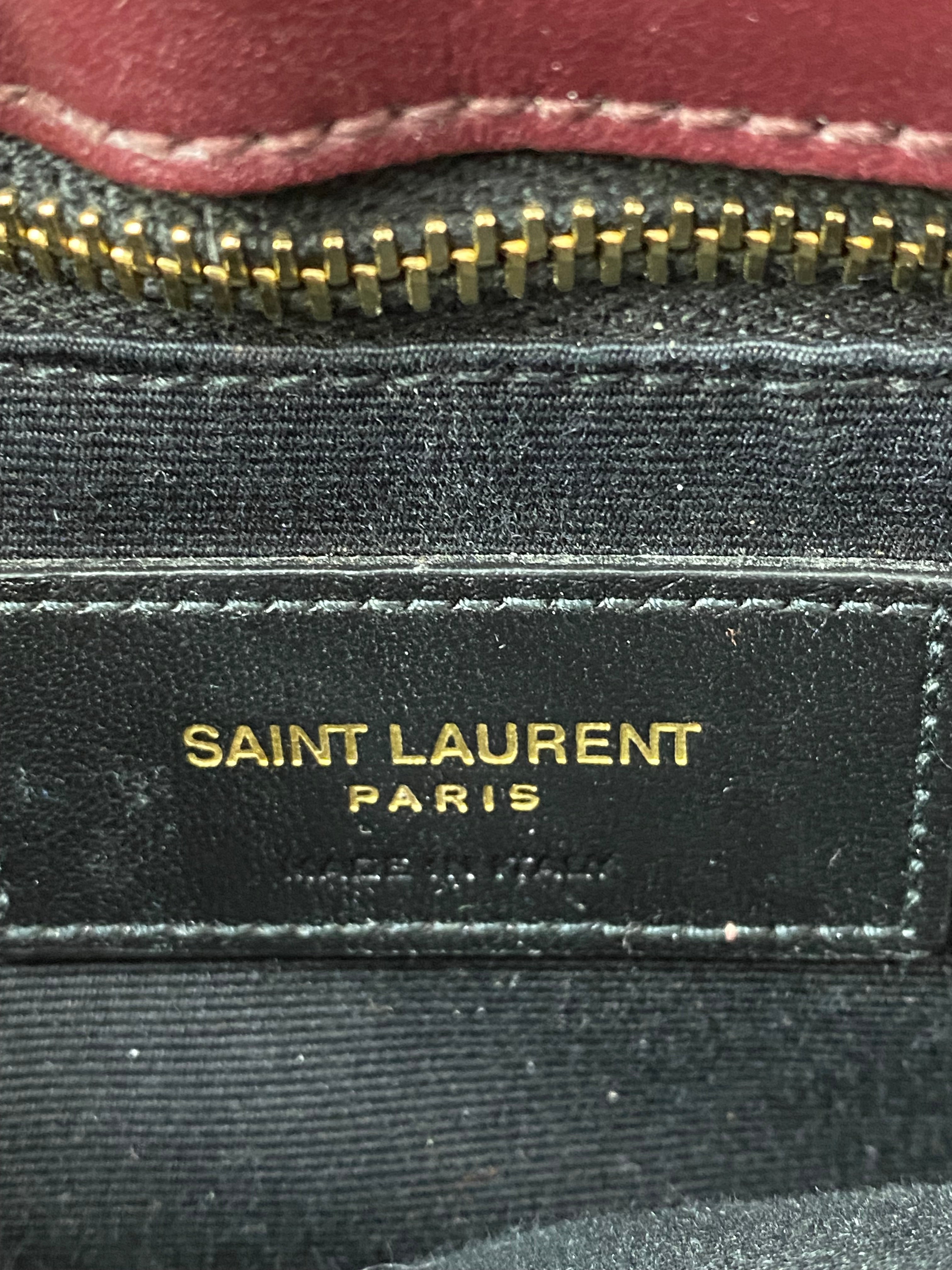 YSL Burgundy Loulou Toy Bag