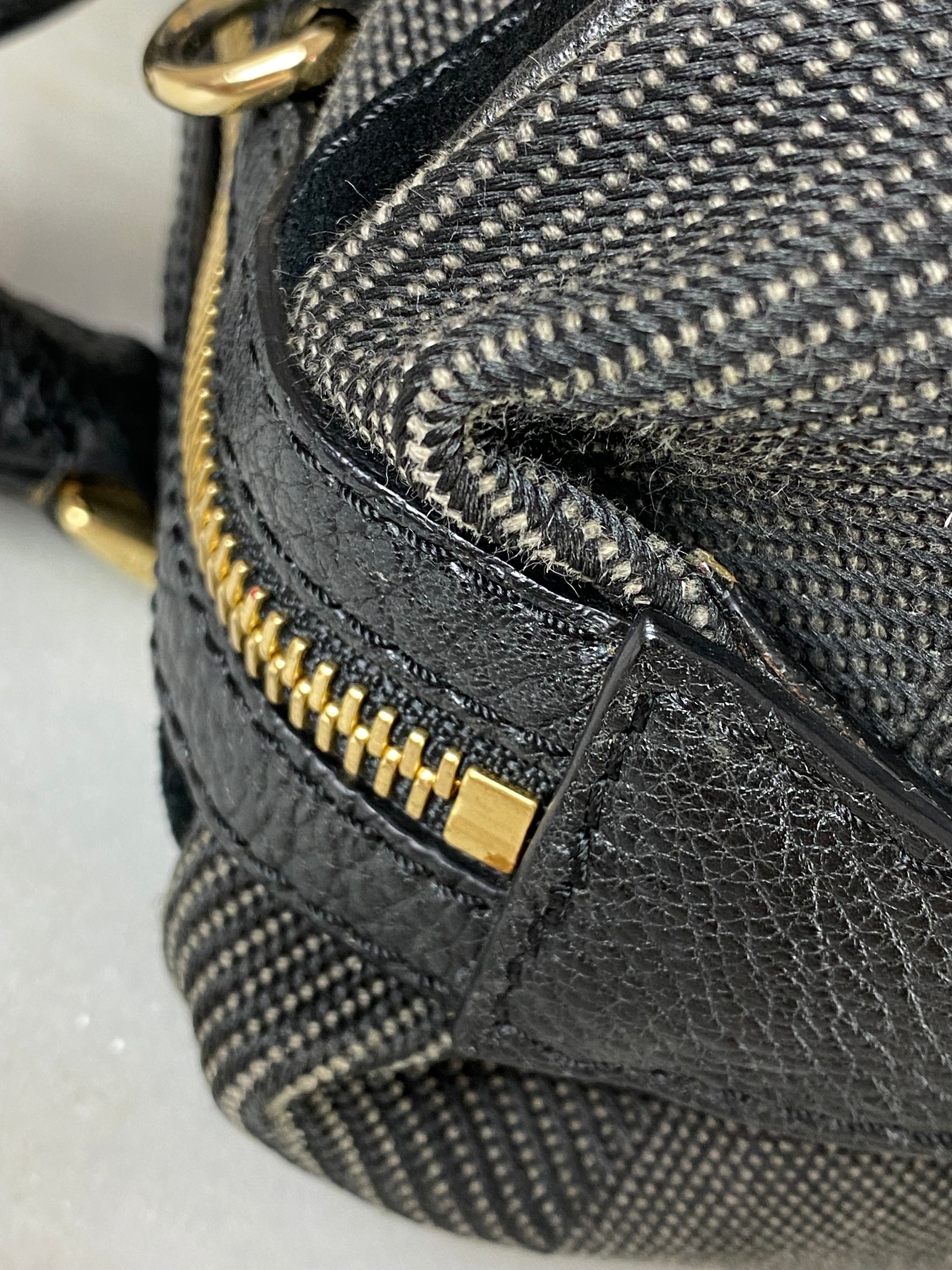 Burberry Black Bowling Boston Medium Bag