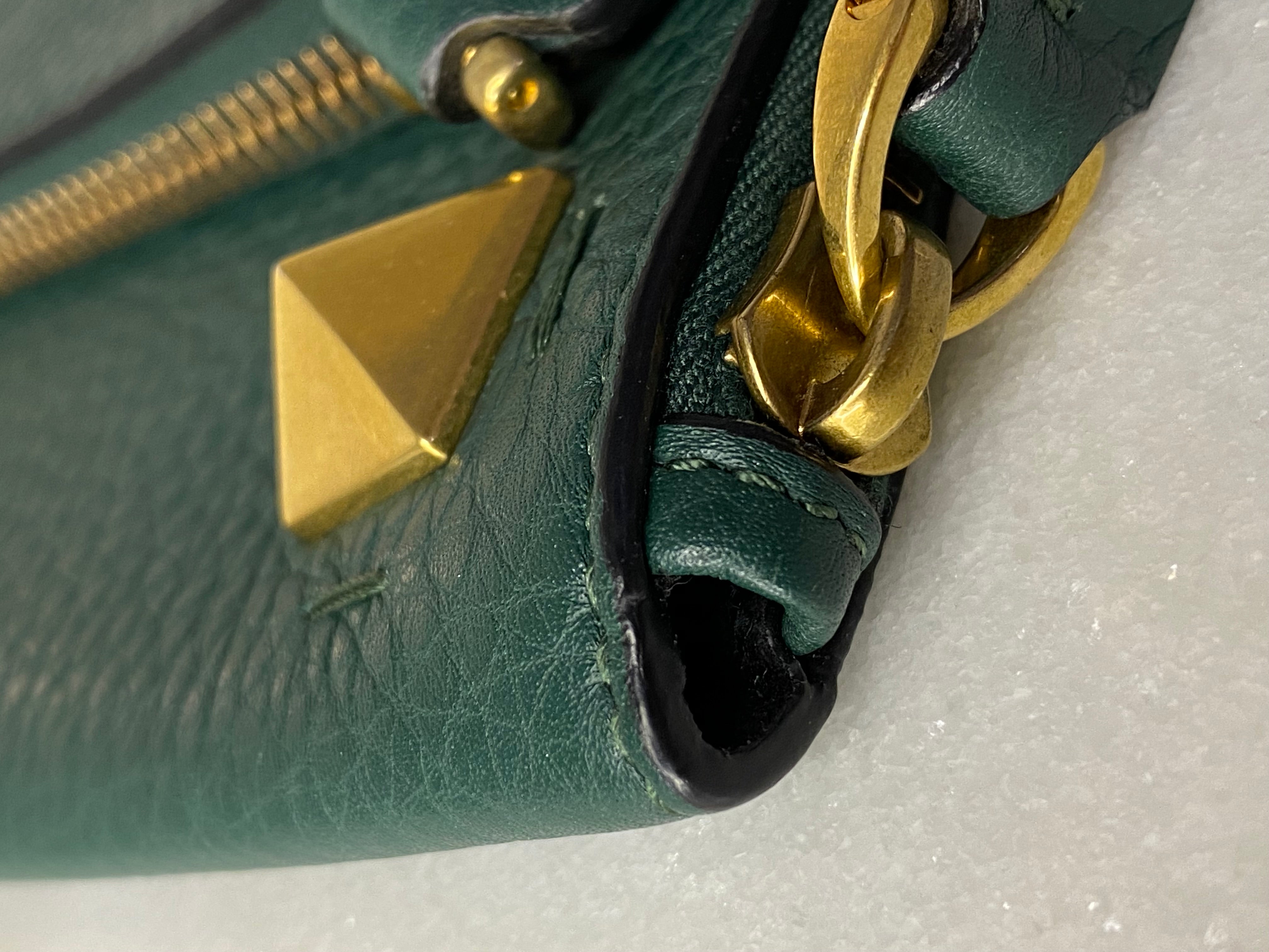 Valentino Dark Green Rock Stud Pouch-Pouch-Valentino-The Closet Egypt