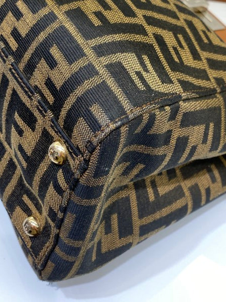 Fendi Tobacco FF Peekaboo Medium Bag-handbag-Fendi-The Closet Egypt