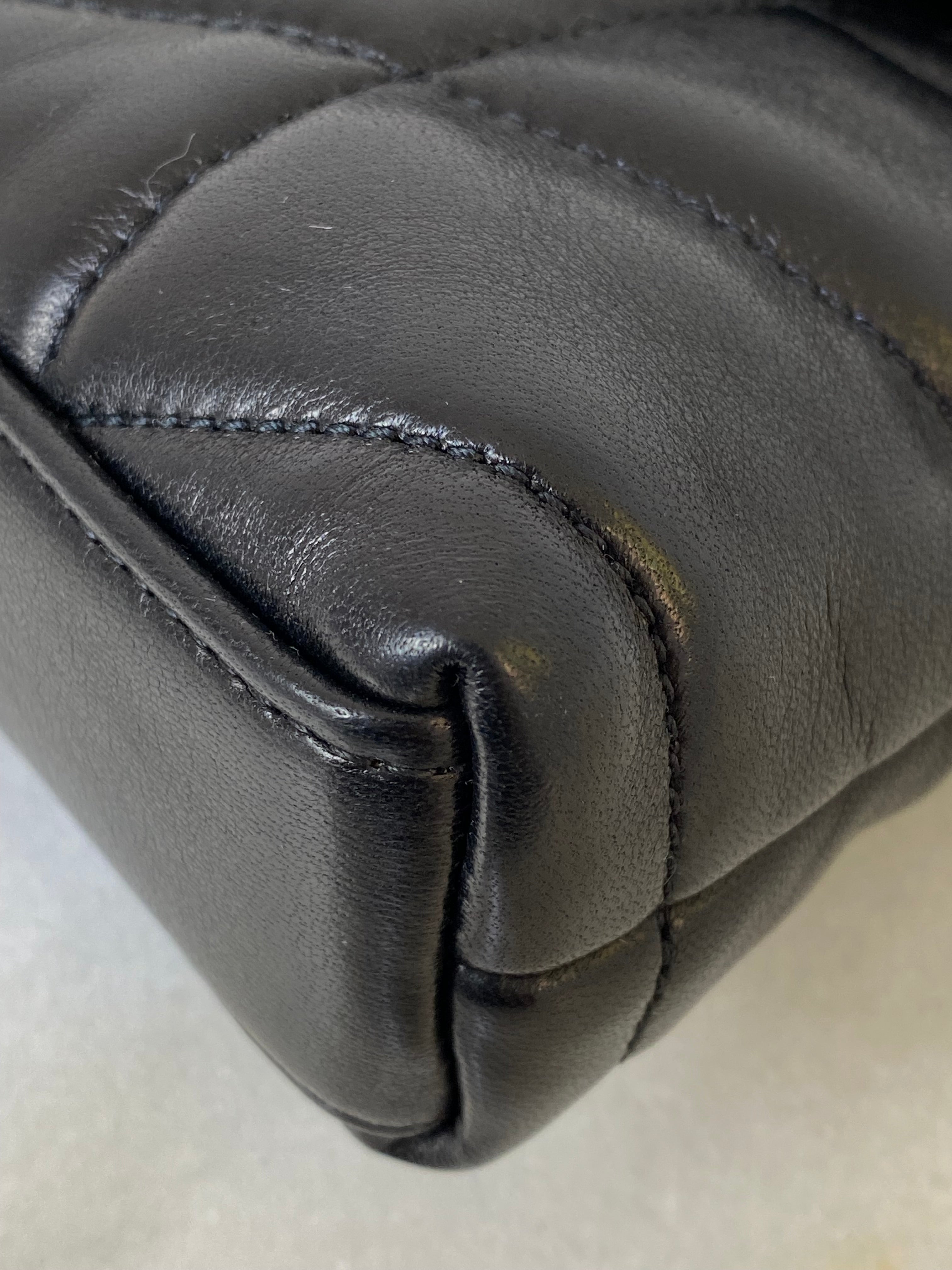 YSL Black Quilted Puffer Clutch W/ Card Holder