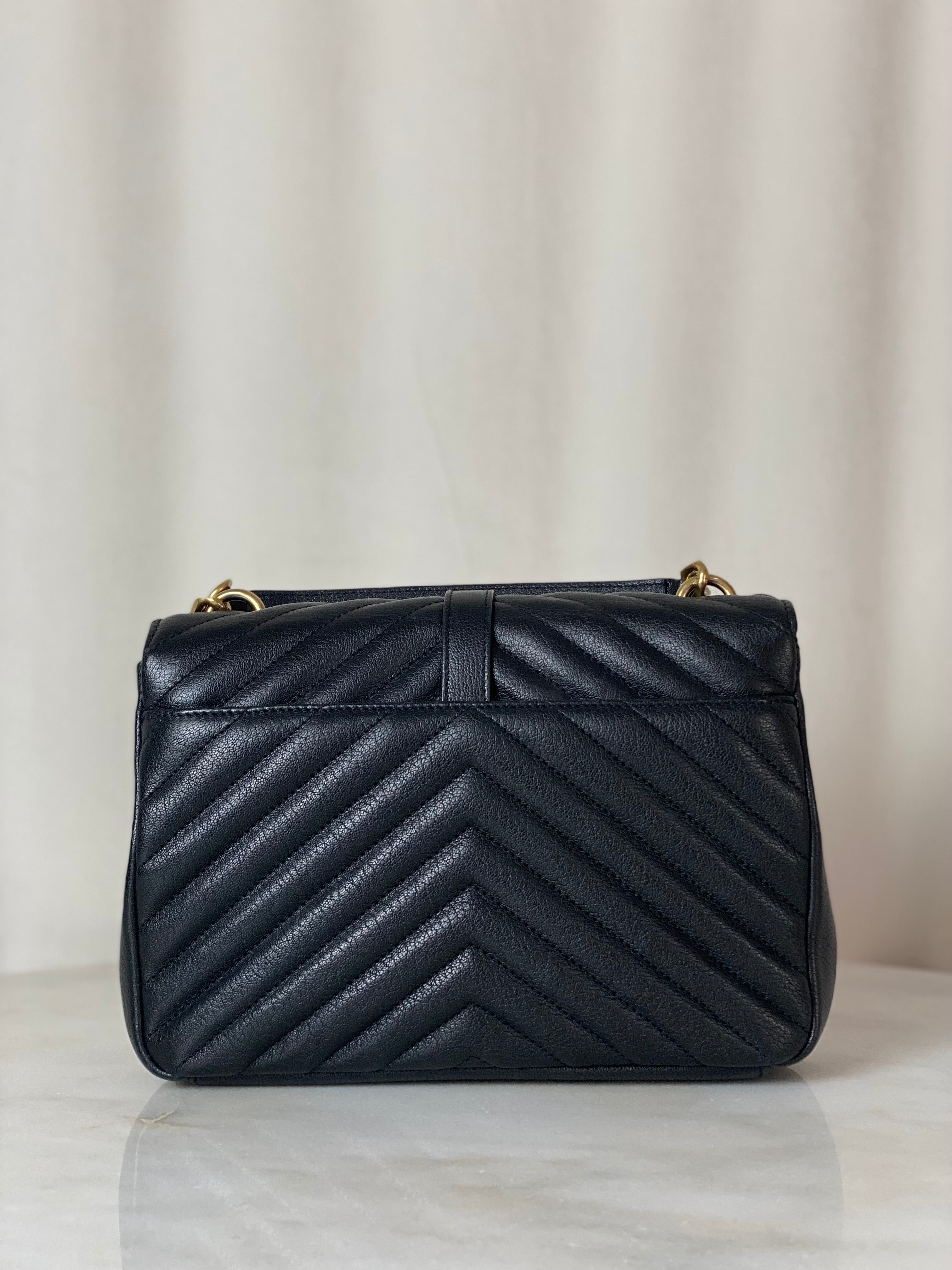YSL Black College Bag