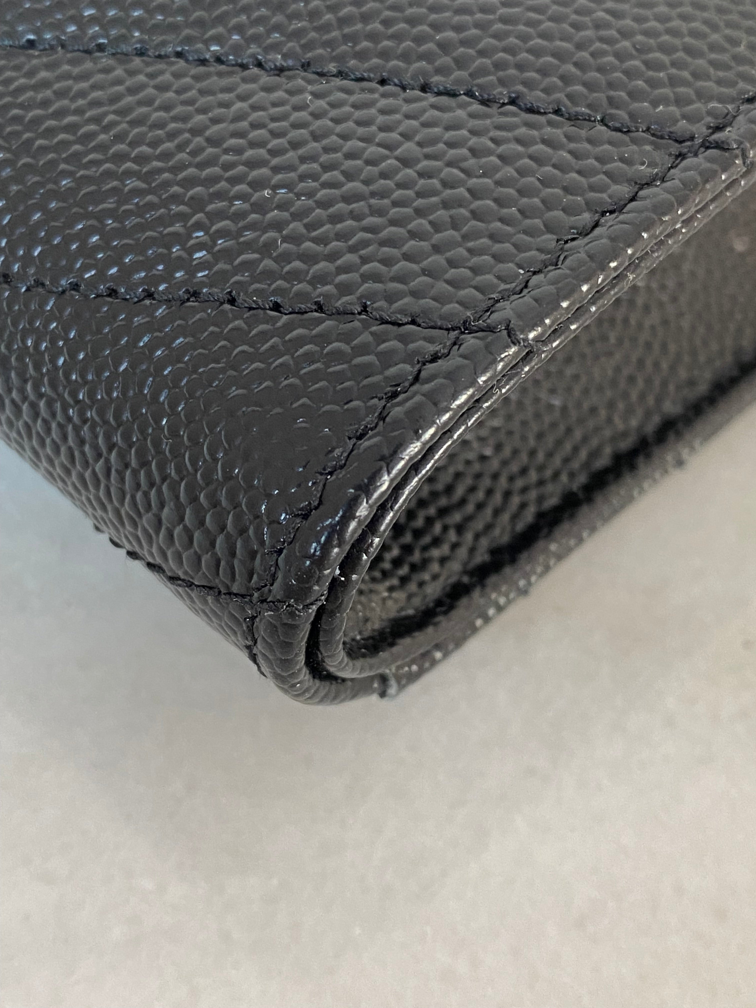 YSL Black Cassandre Flap Clutch-Clutch-YSL-The Closet Egypt