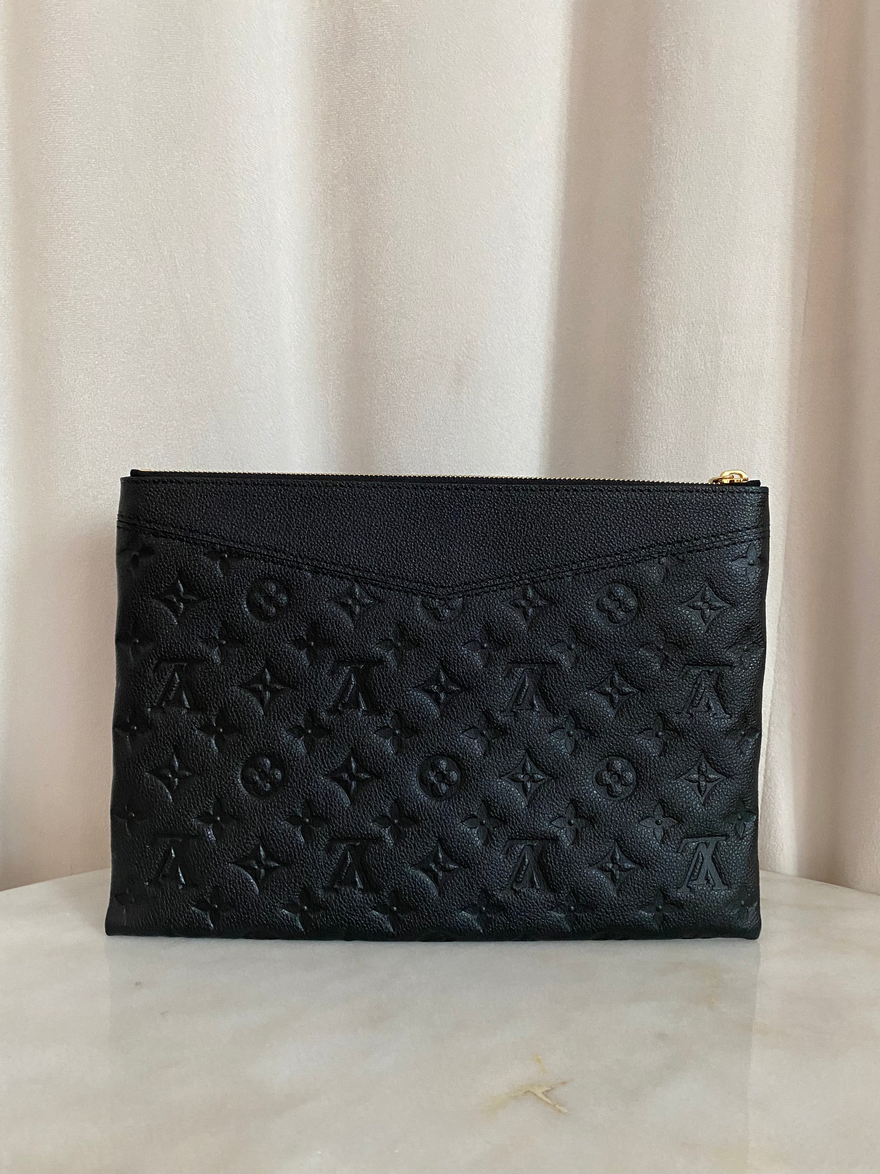 Louis Vuitton Black Monogram Empreinte Daily Pouch-Pouch-Louis Vuitton-The Closet Egypt