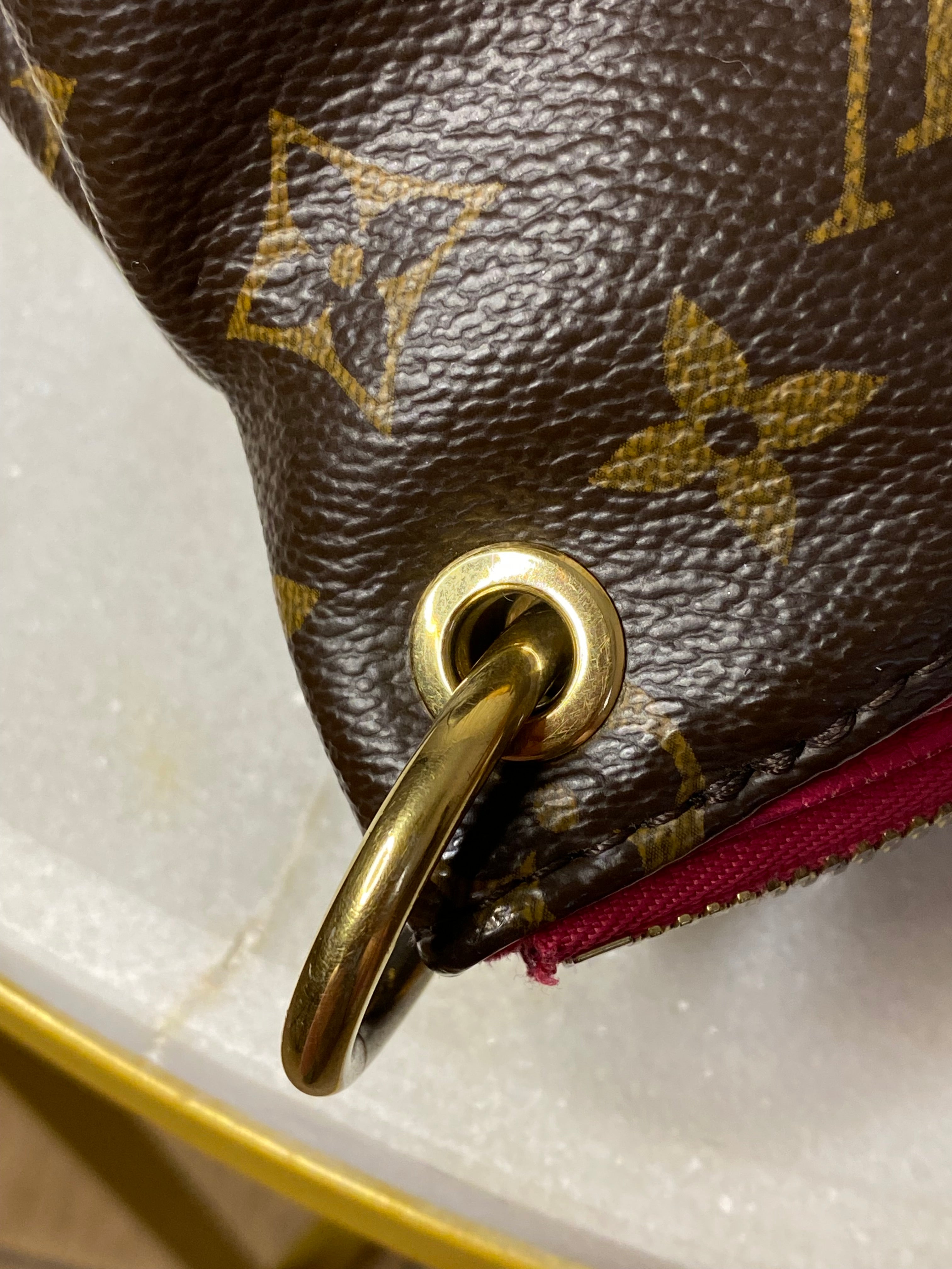 Louis Vuitton Monogram Red Pallas 2 Way Tote Bag W/ Strap-handbag-Louis Vuitton-The Closet Egypt