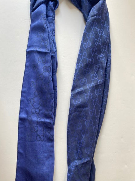 Gucci GG Navy Blue Rectangular Scarf-Scarf-Gucci-The Closet Egypt