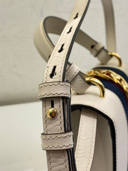 Gucci White Sylvie Mini Crossbody Bag-handbag-Gucci-The Closet Egypt