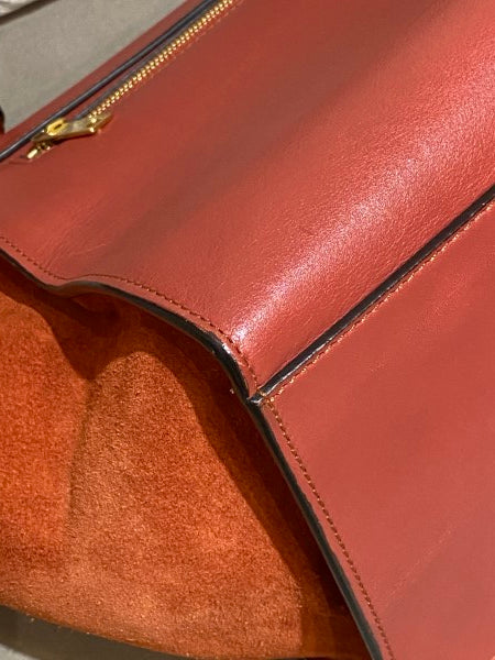 Celine Orange Red Python Trapeze Medium Bag-handbag-Celine-The Closet Egypt