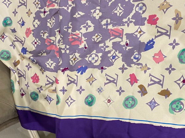Louis Vuitton Bicolor Monogram Square Scarf-Scarf-Louis Vuitton-The Closet Egypt
