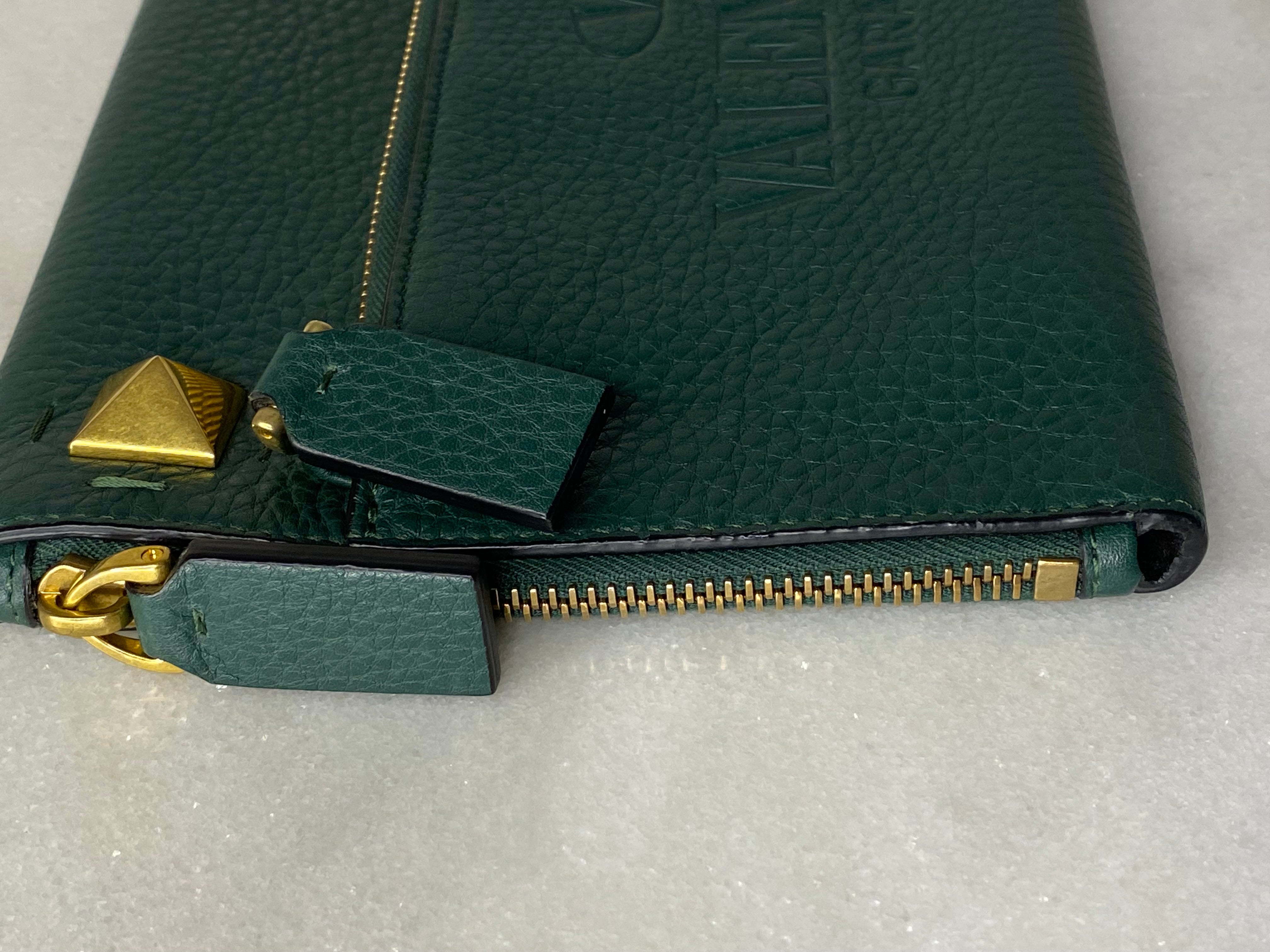 Valentino Dark Green Rock Stud Pouch-Pouch-Valentino-The Closet Egypt