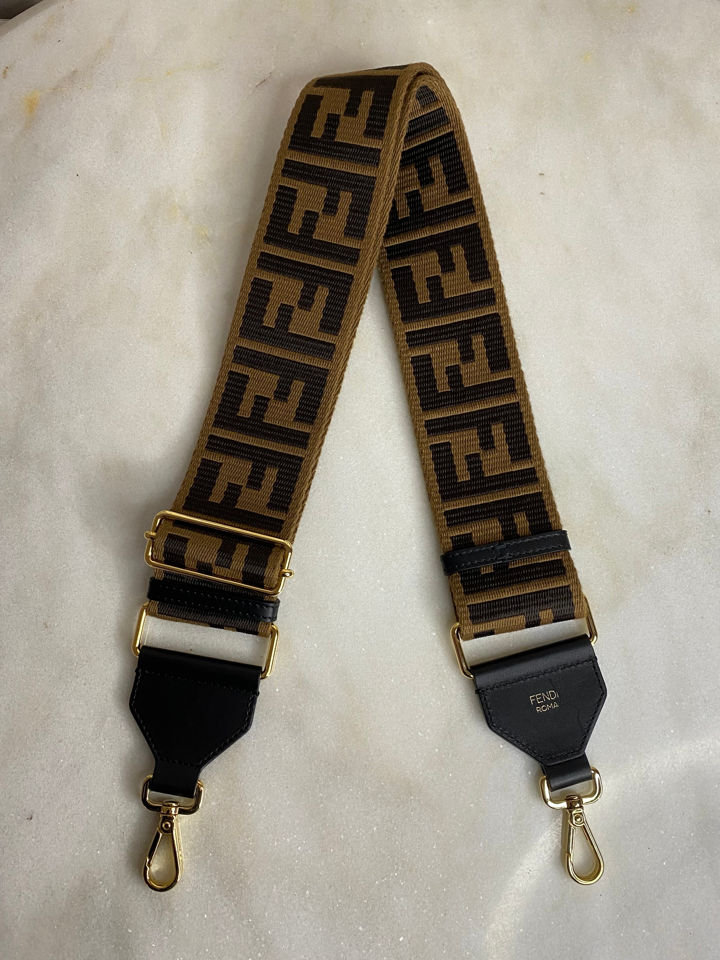 Fendi Bicolor FF Logo Bag Strap