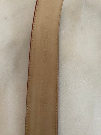 Dolce & Gabbana Red Euro D&G Crystal Belt 32-Belt-Dolce & Gabbana-The Closet Egypt