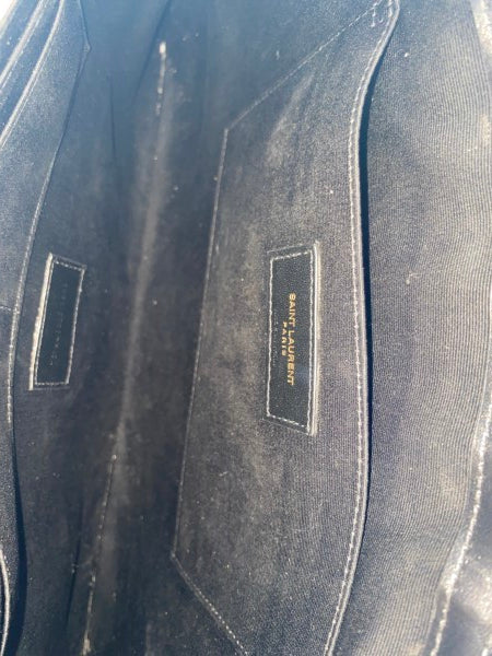 YSL Black Monogram Cassandre Classic Clutch-Clutch-YSL-The Closet Egypt