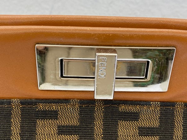 Fendi Tobacco FF Peekaboo Medium Bag-handbag-Fendi-The Closet Egypt