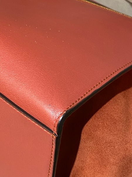 Celine Orange Red Python Trapeze Medium Bag-handbag-Celine-The Closet Egypt