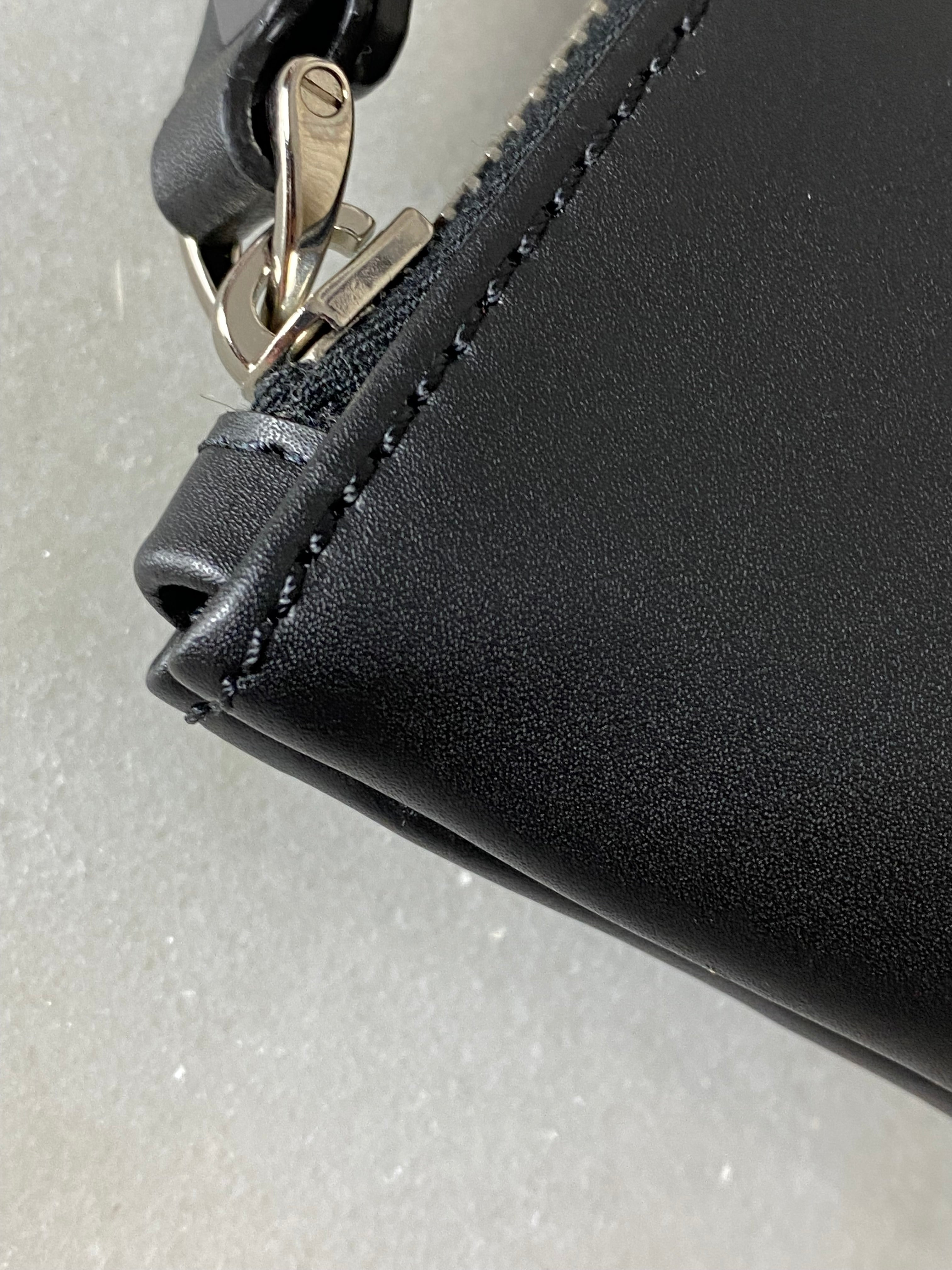 Valentino Black VLTN Logo Clutch