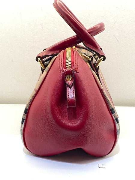 Burberry Haymarket Red Panel Blaze Tote Bag-handbag-Burberry-The Closet Egypt