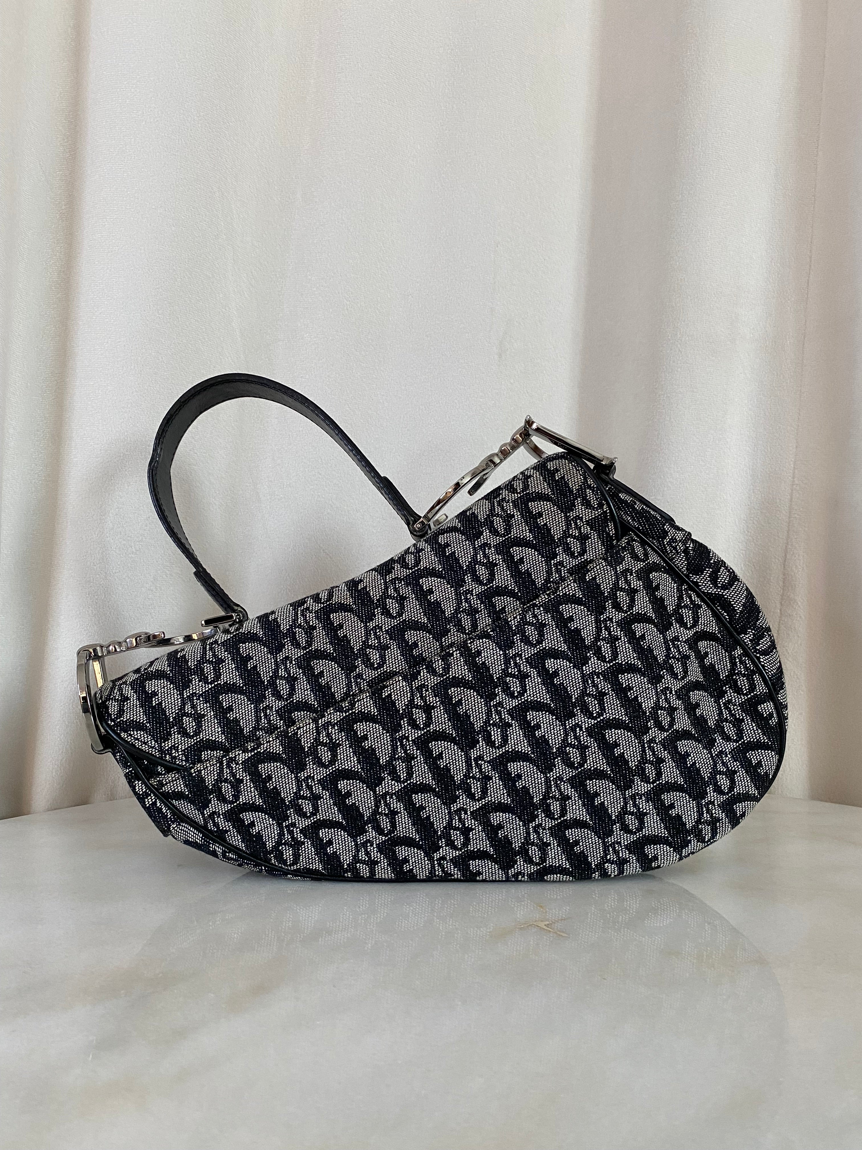 Christian Dior Black Oblique Saddle Bag-handbag-Christian Dior-The Closet Egypt