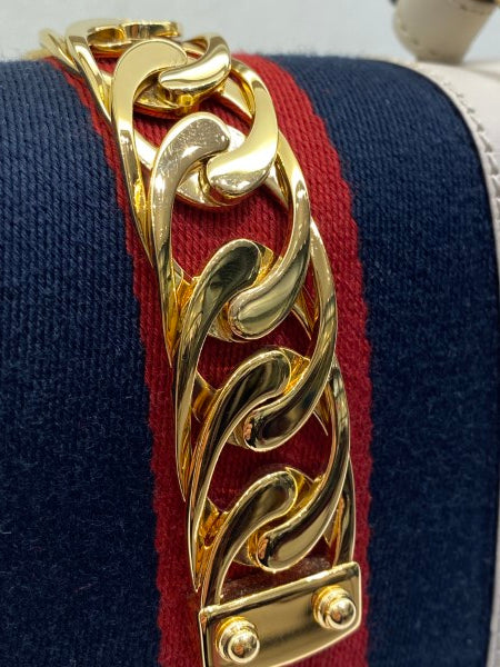 Gucci White Sylvie Mini Crossbody Bag-handbag-Gucci-The Closet Egypt