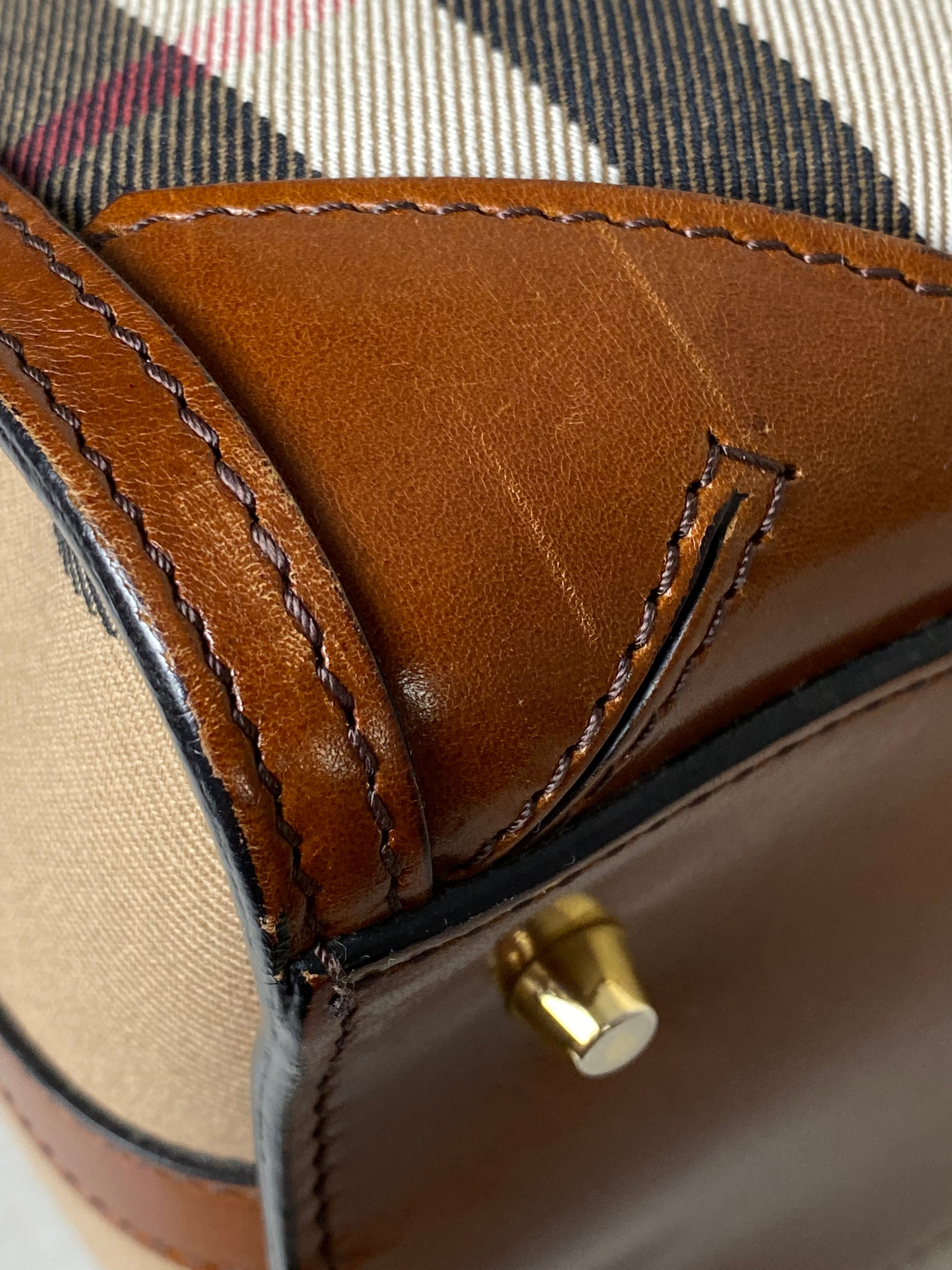 Burberry Brown Bridle House Check Bowling Tote Bag-handbag-Burberry-The Closet Egypt