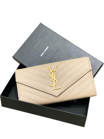 YSL Beige Cassandra Wallet-wallet-YSL-The Closet Egypt