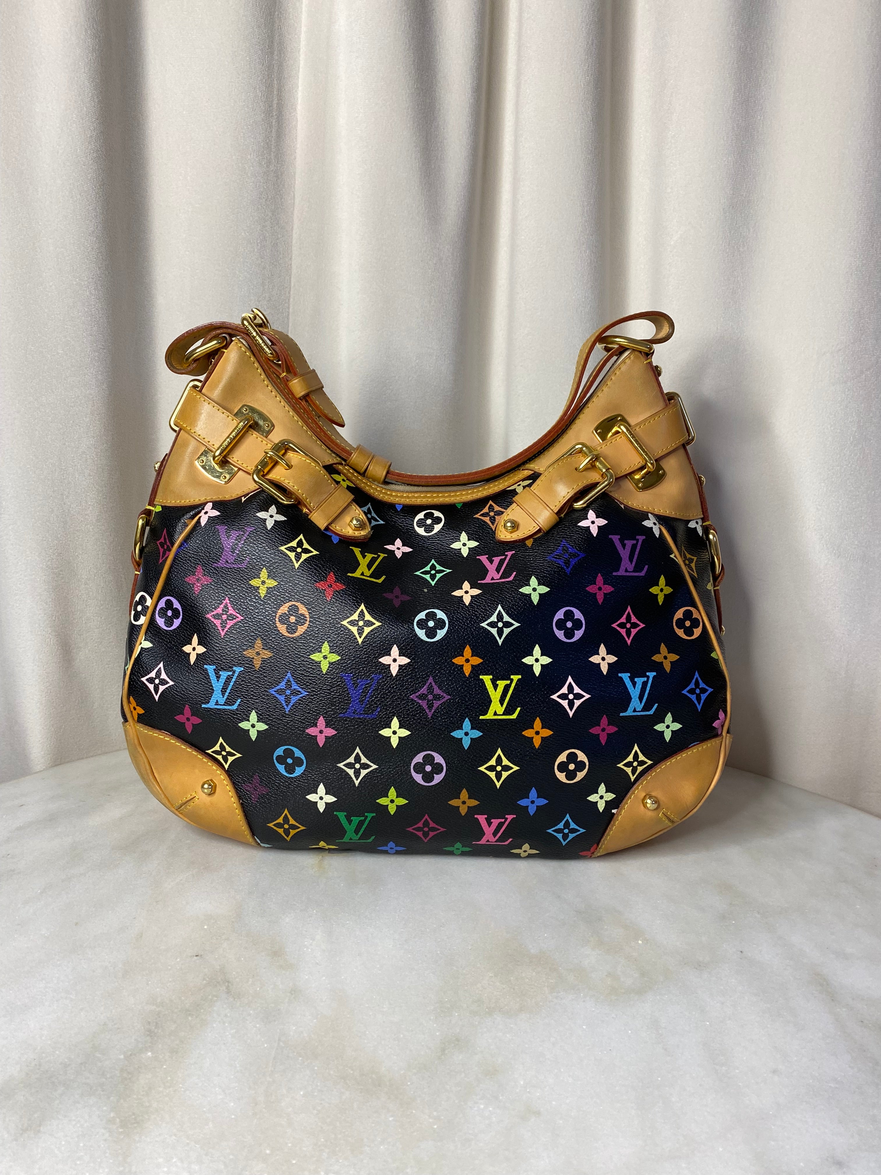 Louis Vuitton Black Multicolor Monogram Claudia Shoulder Bag