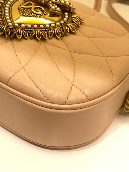 Dolce & Gabbana Powder Pink Devotion Camera Crossbody Bag-handbag-Dolce & Gabbana-The Closet Egypt