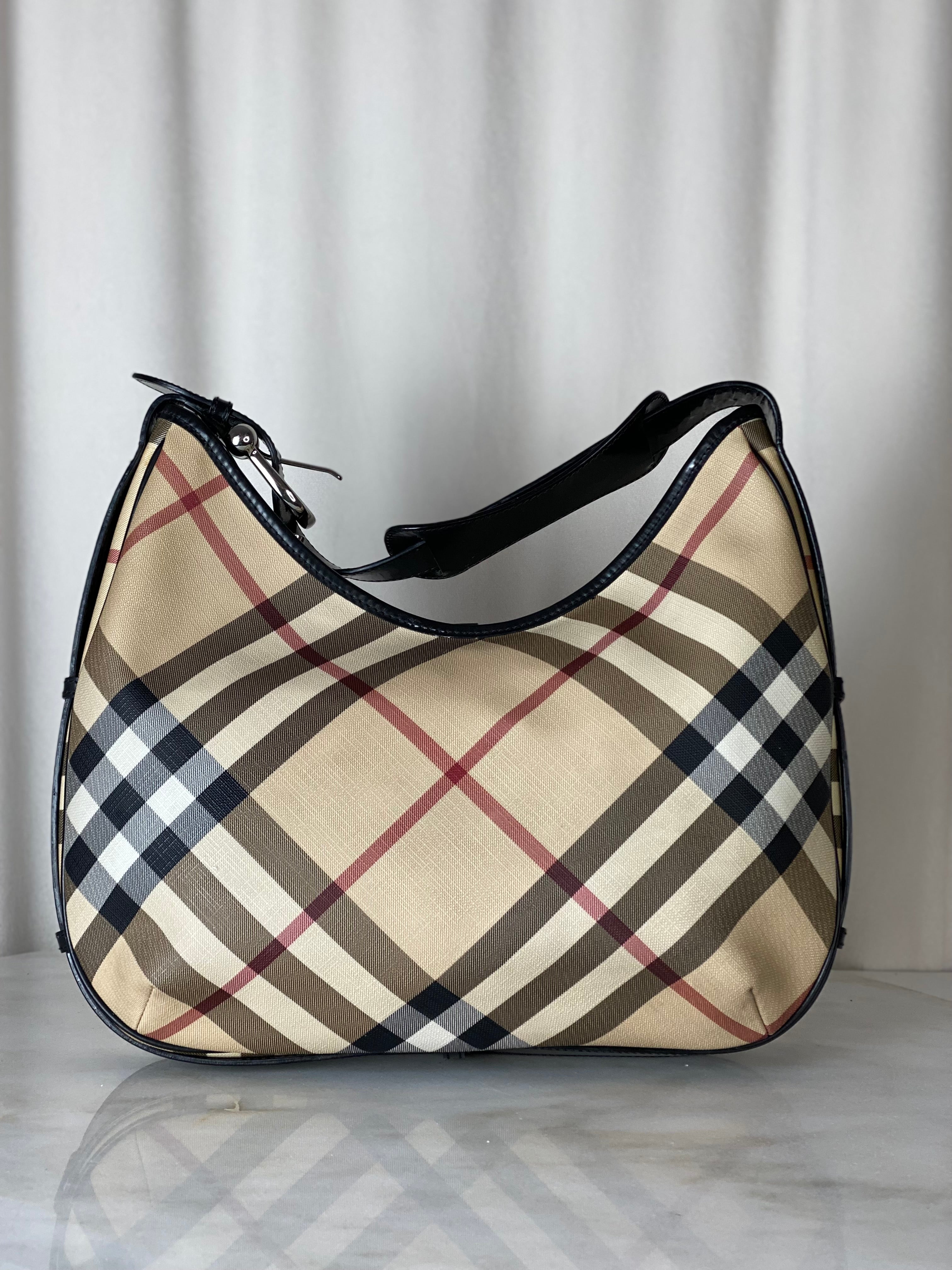 Burberry Nova Check Black Hobo Bag-handbag-Burberry-The Closet Egypt