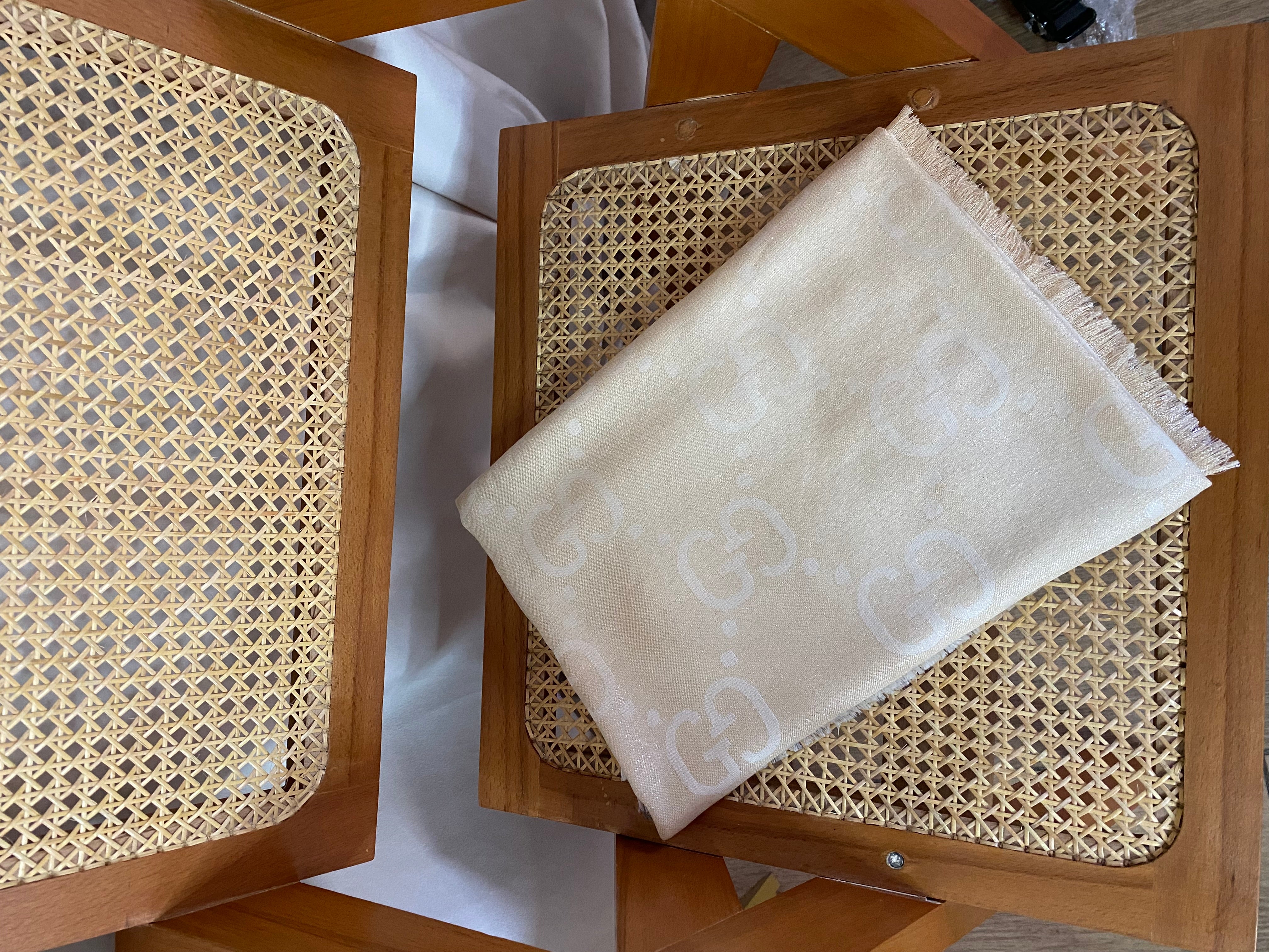 Gucci Beige GG Wool Scarf-Scarf-Gucci-The Closet Egypt