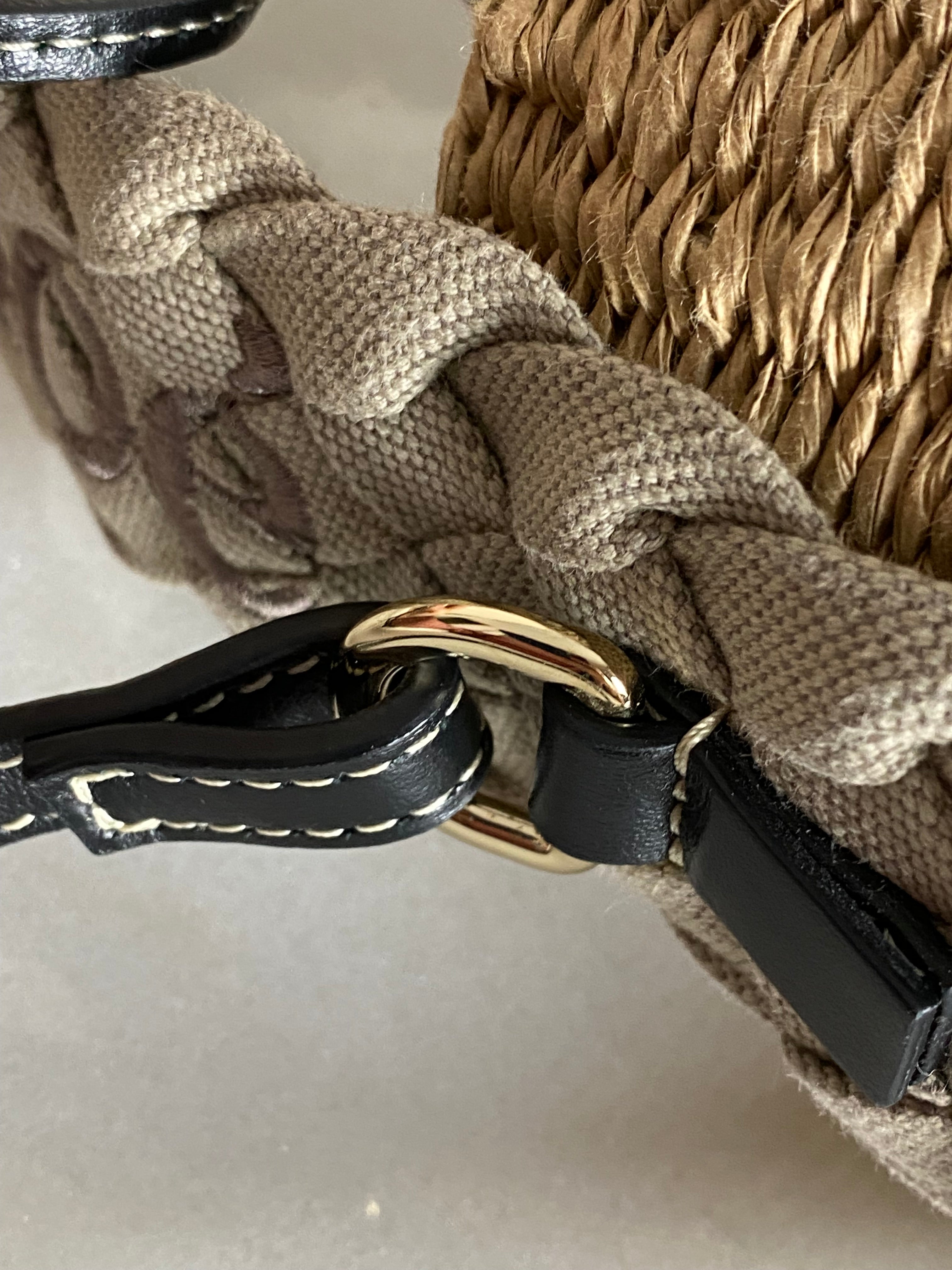Chloe Bicolor Woody Basket Small Bag