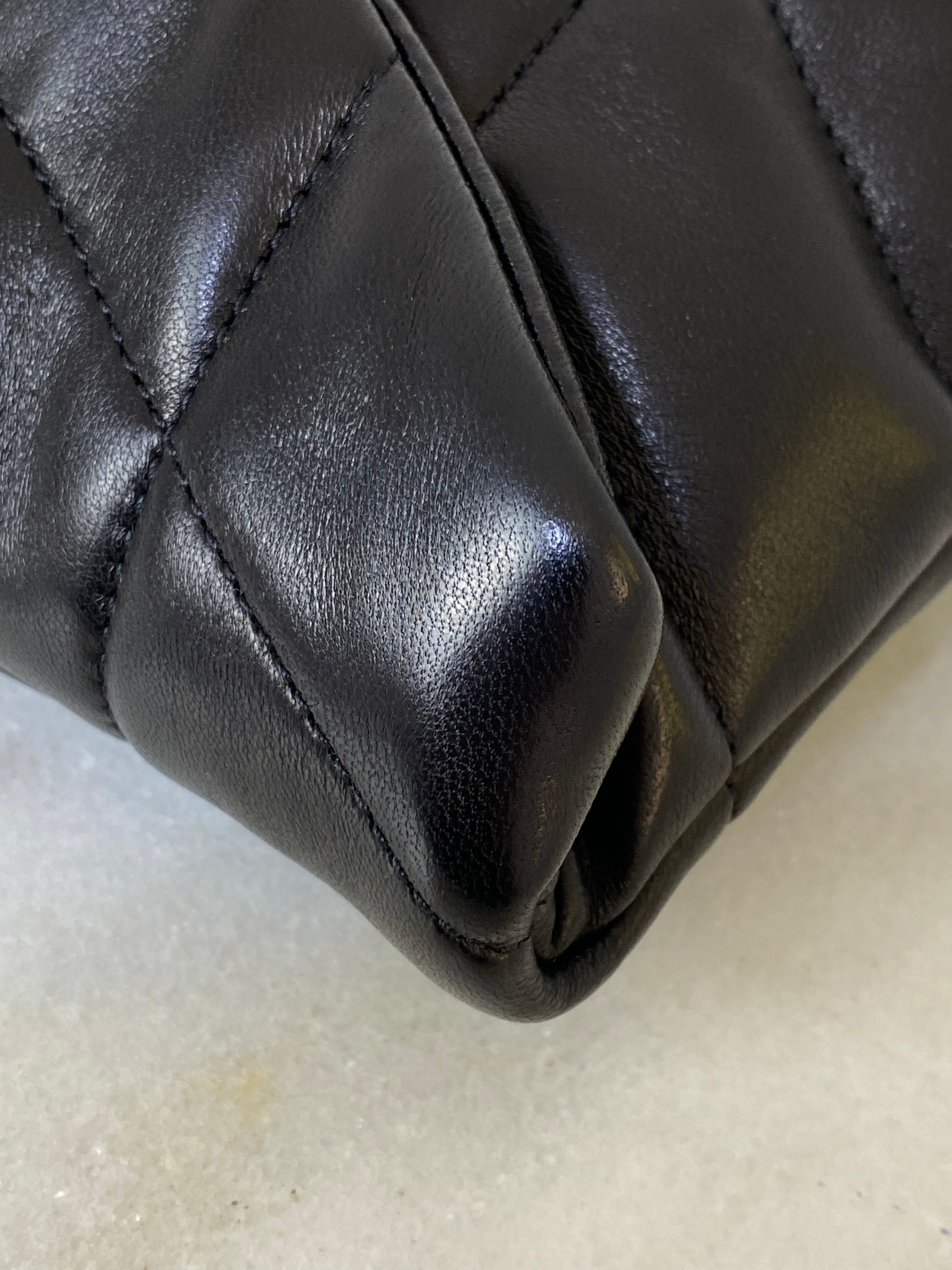 YSL Black Quilted Puffer Clutch W/ Card Holder