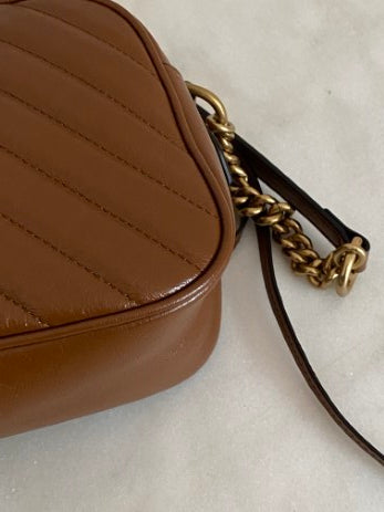 Gucci Camel Camera Marmont Bag-handbag-Gucci-The Closet Egypt