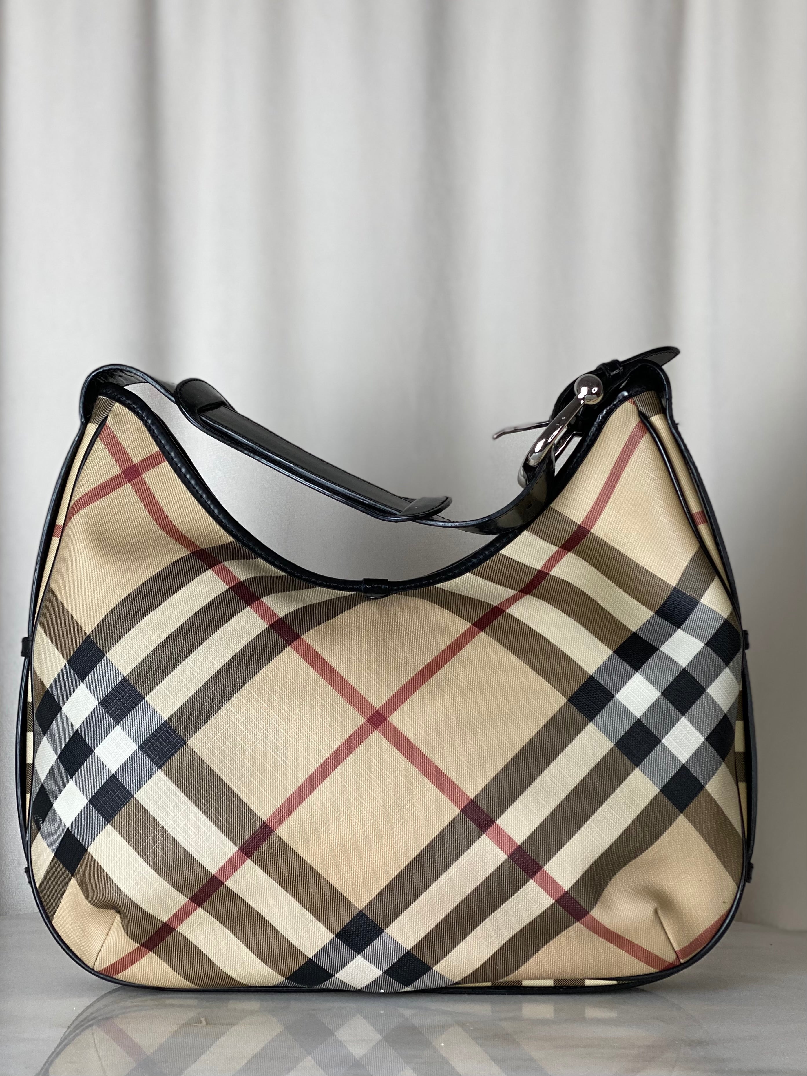 Burberry Nova Check Black Hobo Bag-handbag-Burberry-The Closet Egypt