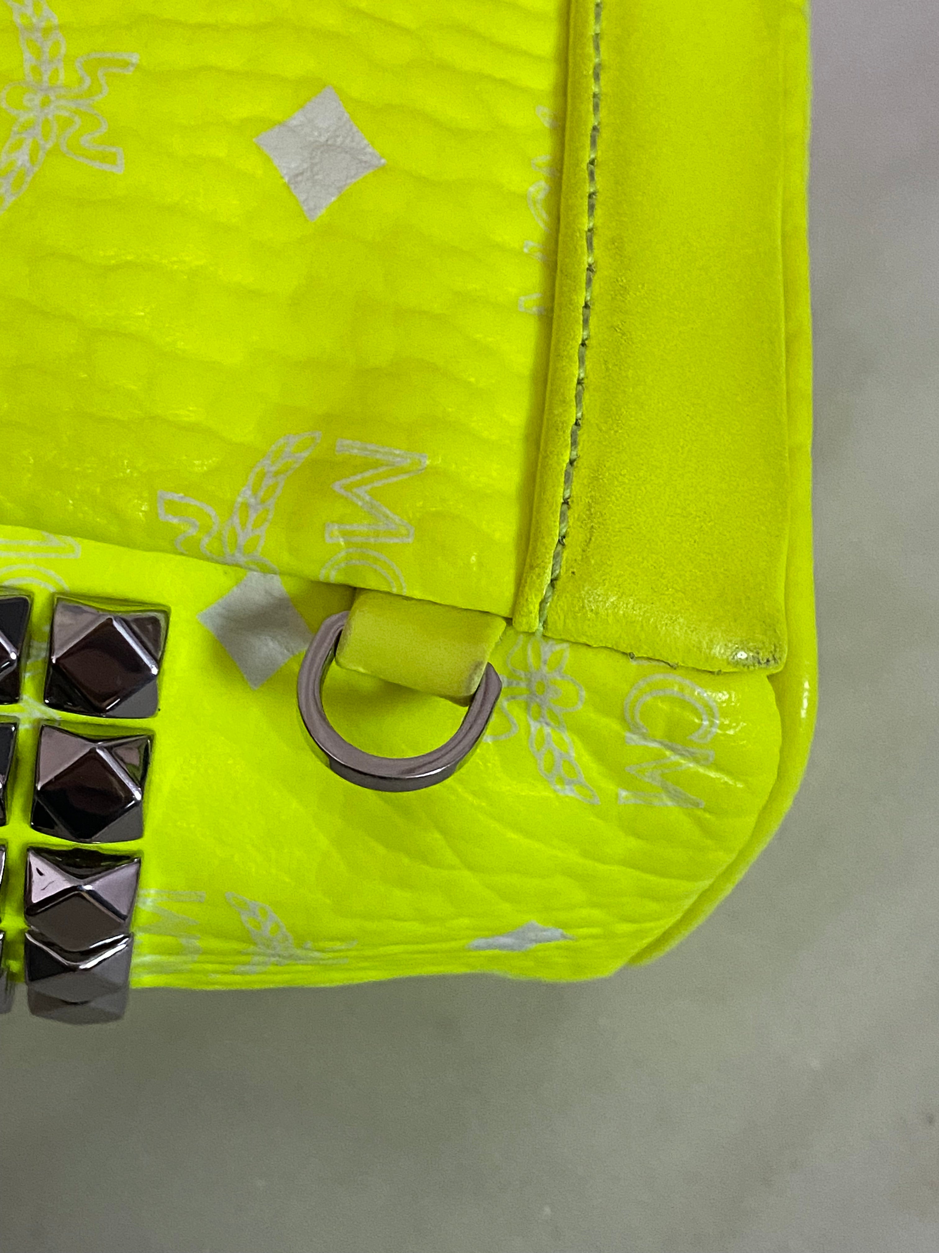 MCM Green Lemon Backpack and Crossbody Bag-Backpack-MCM-The Closet Egypt