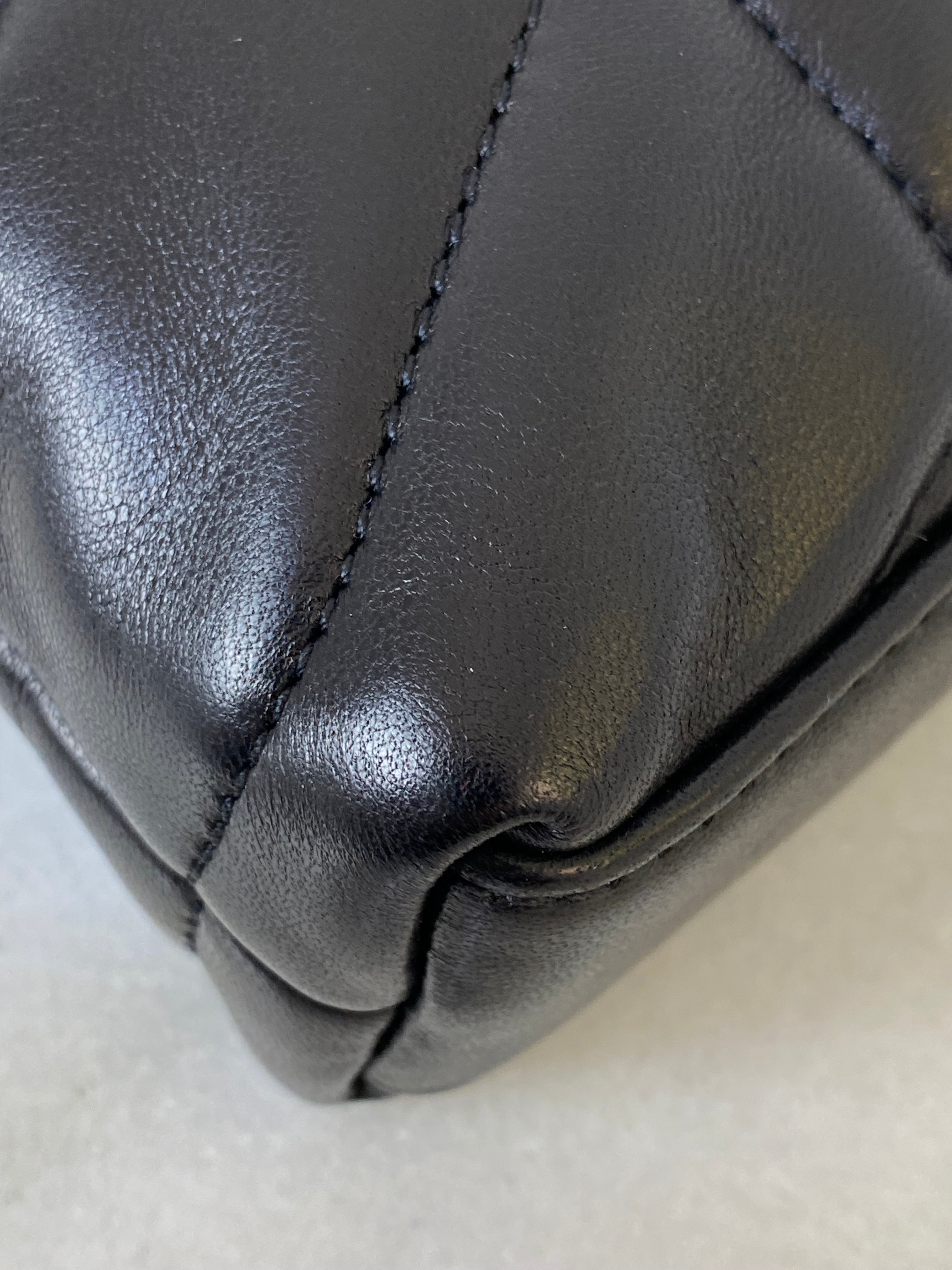 YSL Black Quilted Puffer Clutch W/ Card Holder
