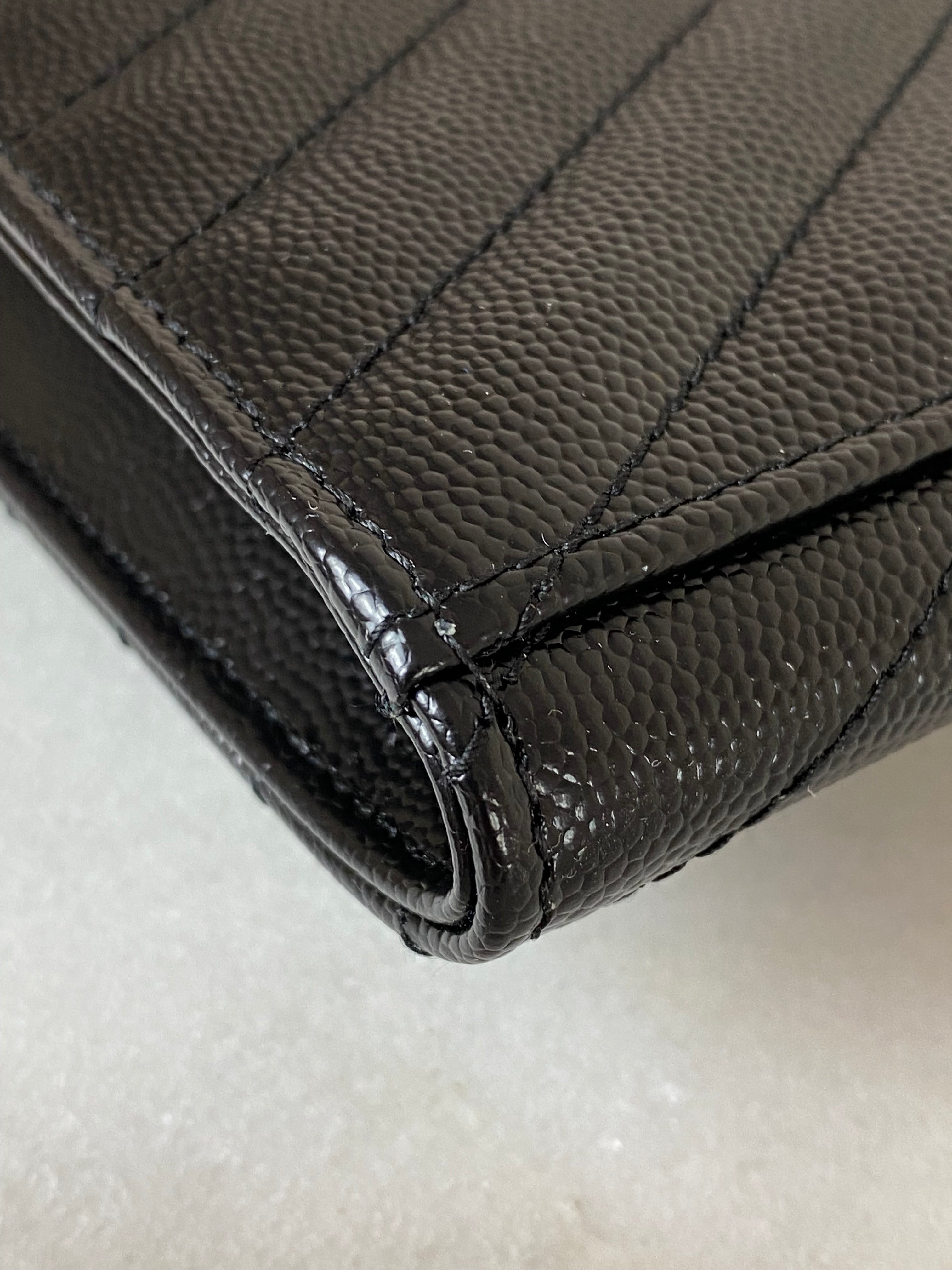 YSL Black Cassandre Small Flap Pouch W/ Holder-Pouch-YSL-The Closet Egypt