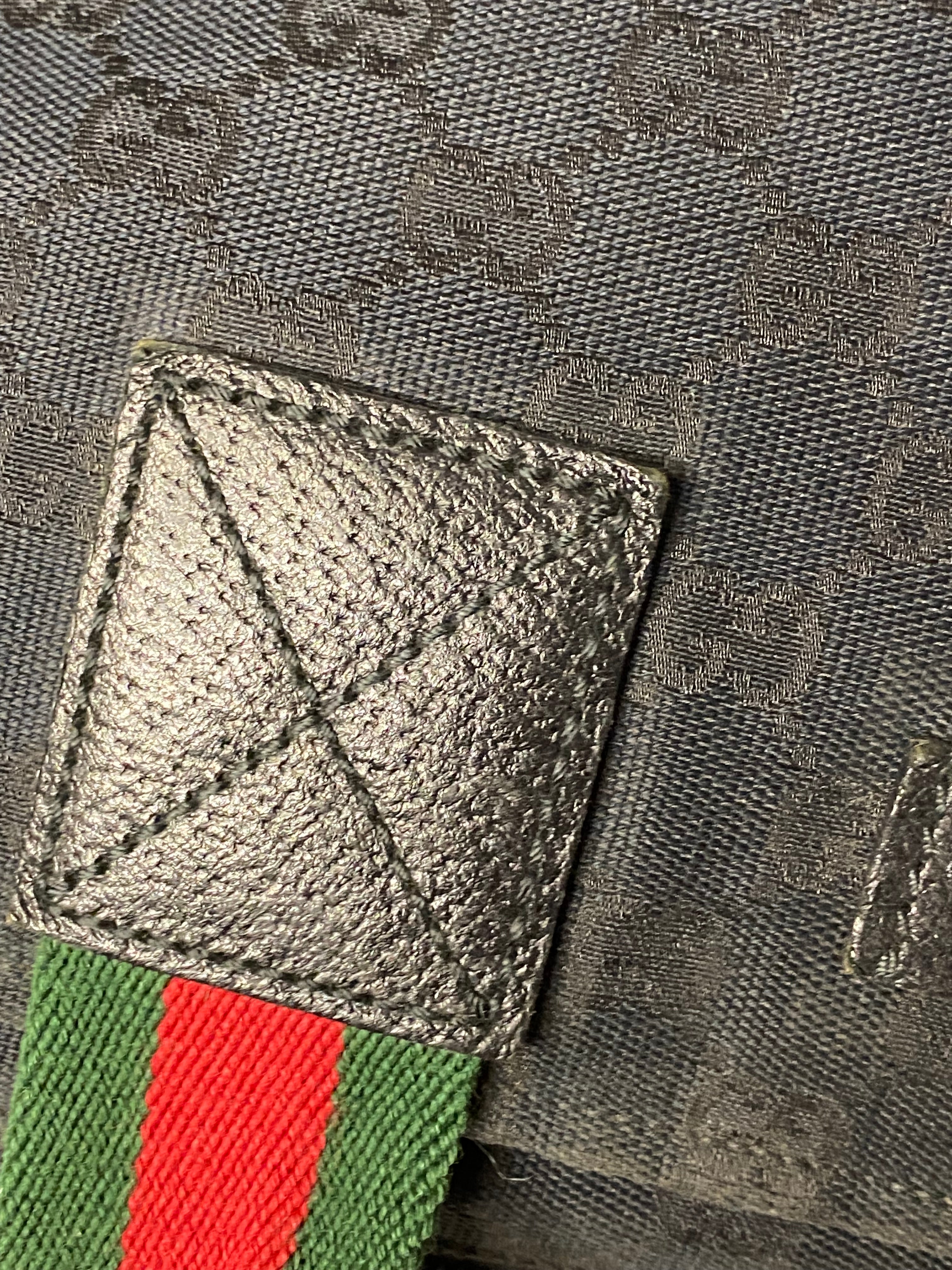 Gucci Black GG Vintage Web Strap Shoulder Bag-handbag-Gucci-The Closet Egypt