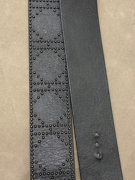 Christian Dior Black Studded D Buckle Belt-Belt-Christian Dior-The Closet Egypt