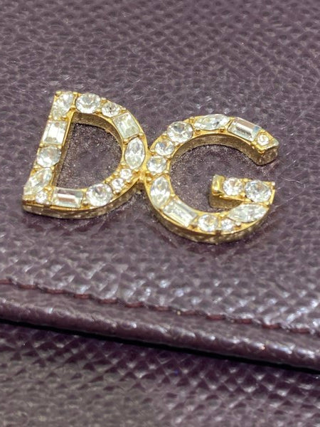 Dolce & Gabbana Burgundy Dauphine Crystal Small Wallet-wallet-Dolce & Gabbana-The Closet Egypt