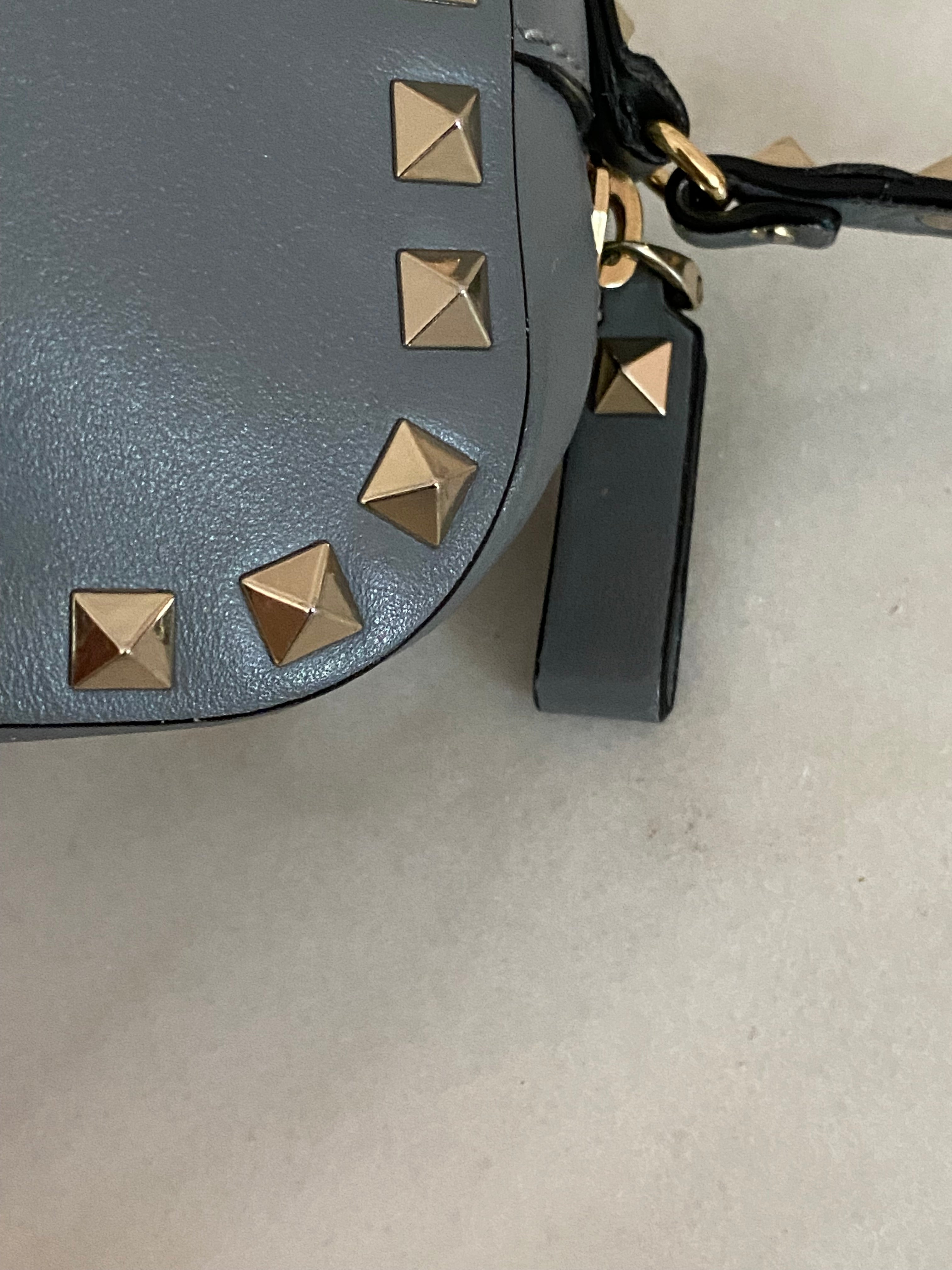 Valentino Gray Rockstud Crossbody Bag-handbag-Valentino-The Closet Egypt